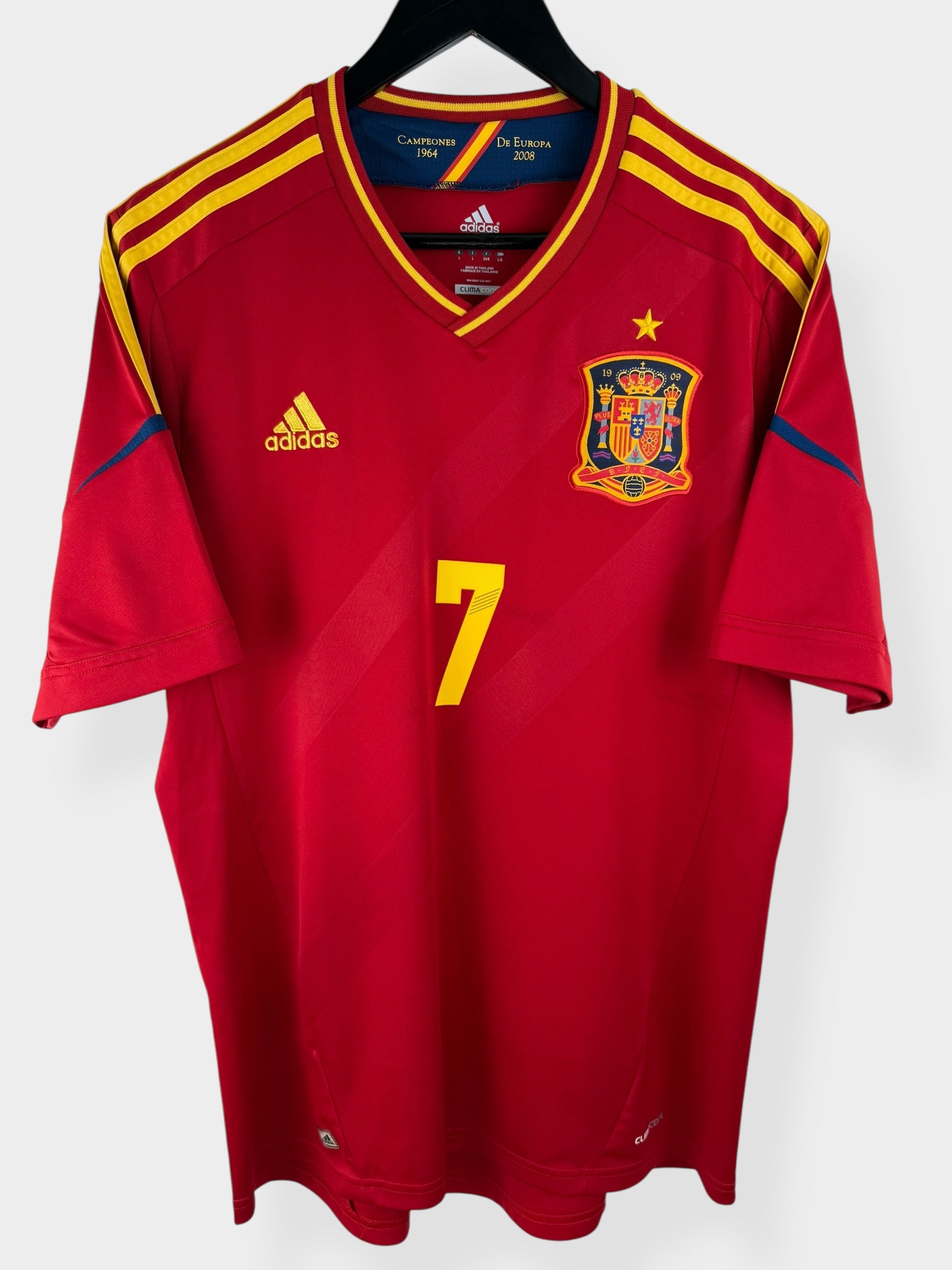 2012-13 SPAIN HOME SHIRT DAVID VILLA #7 L