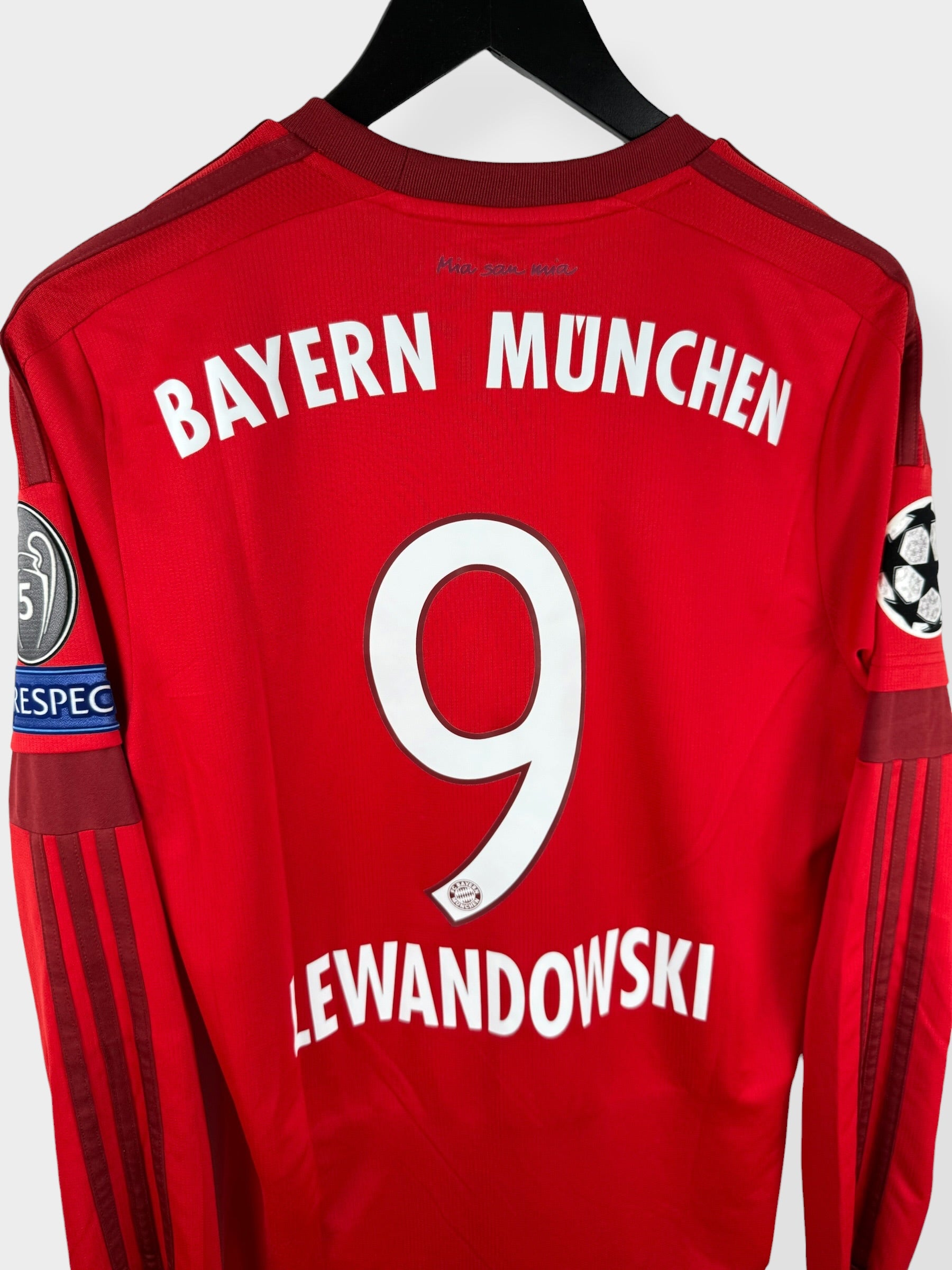 2015-16 BAYERN MUNICH HOME SHIRT LS LEWANDOWSKI #9 S