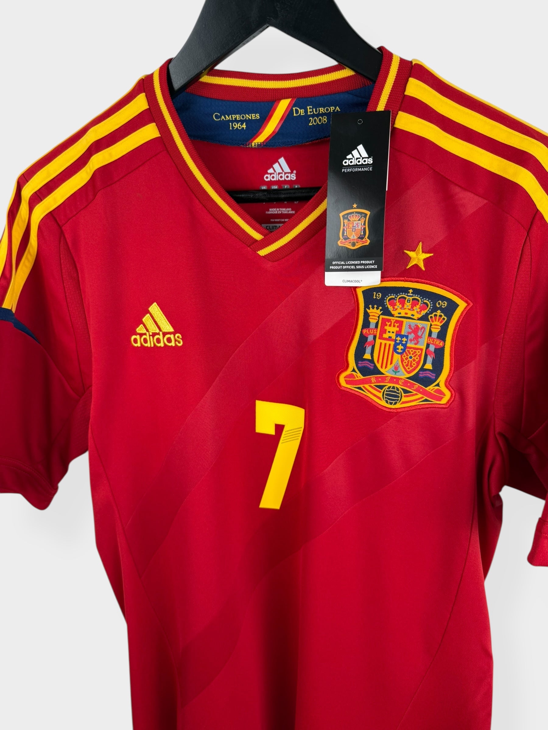 2011-12 SPAIN HOME SHIRT DAVID VILLA #7 S