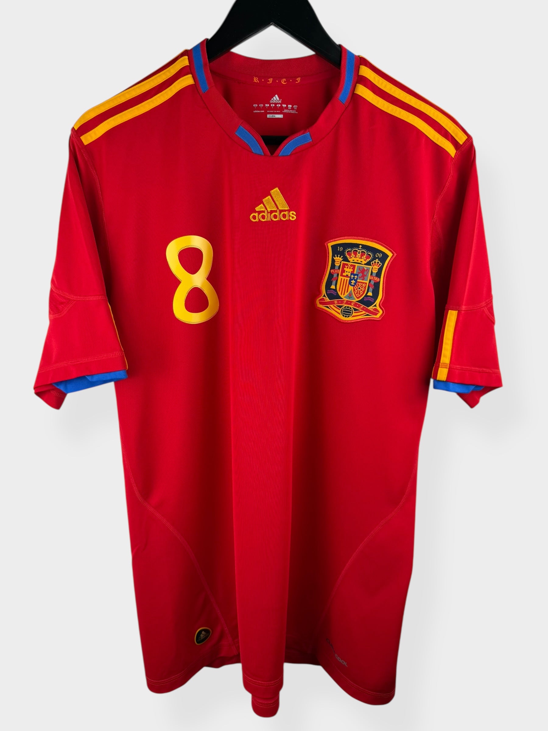 2009-10 SPAIN HOME SHIRT XAVI #8 L