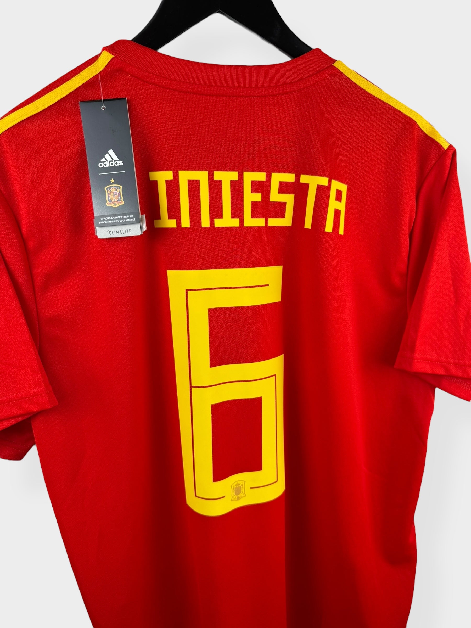 2018-19 SPAIN HOME SHIRT INIESTA #6 XL