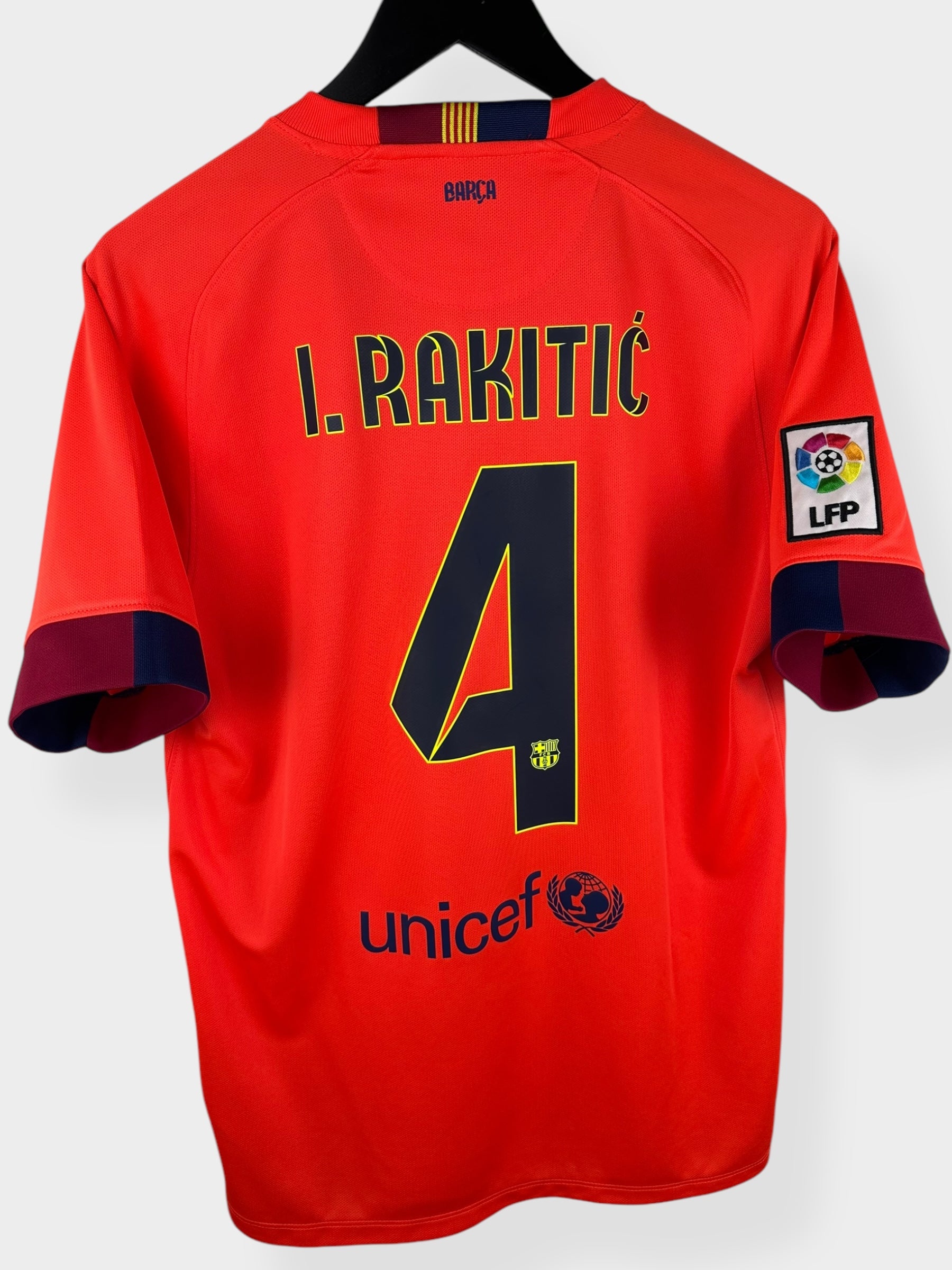 2014-15 BARCELONA AWAY SHIRT RAKITIC #4 M