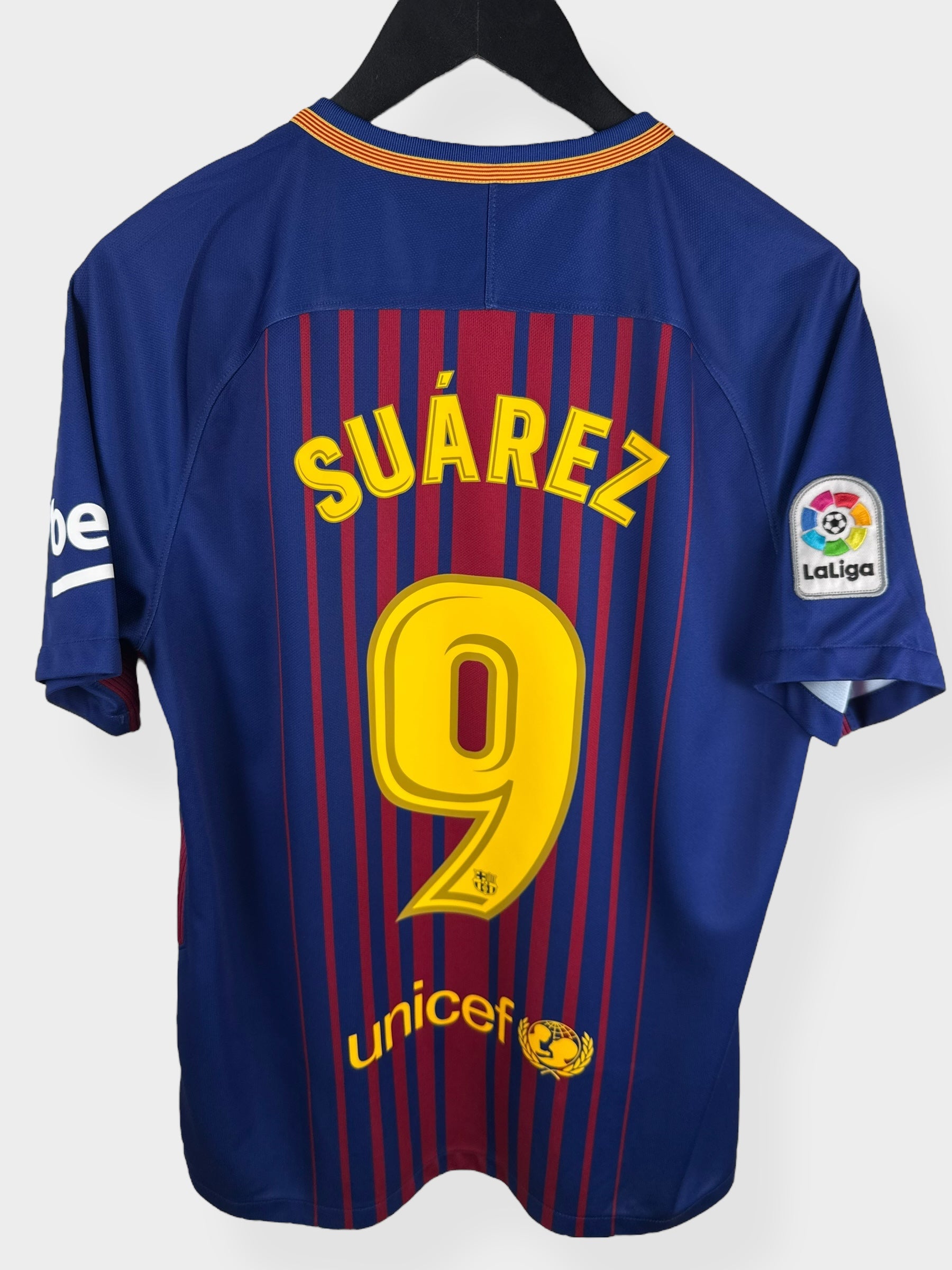 2017-18 BARCELONA HOME SHIRT SUAREZ #9 M - Authentic Football Club