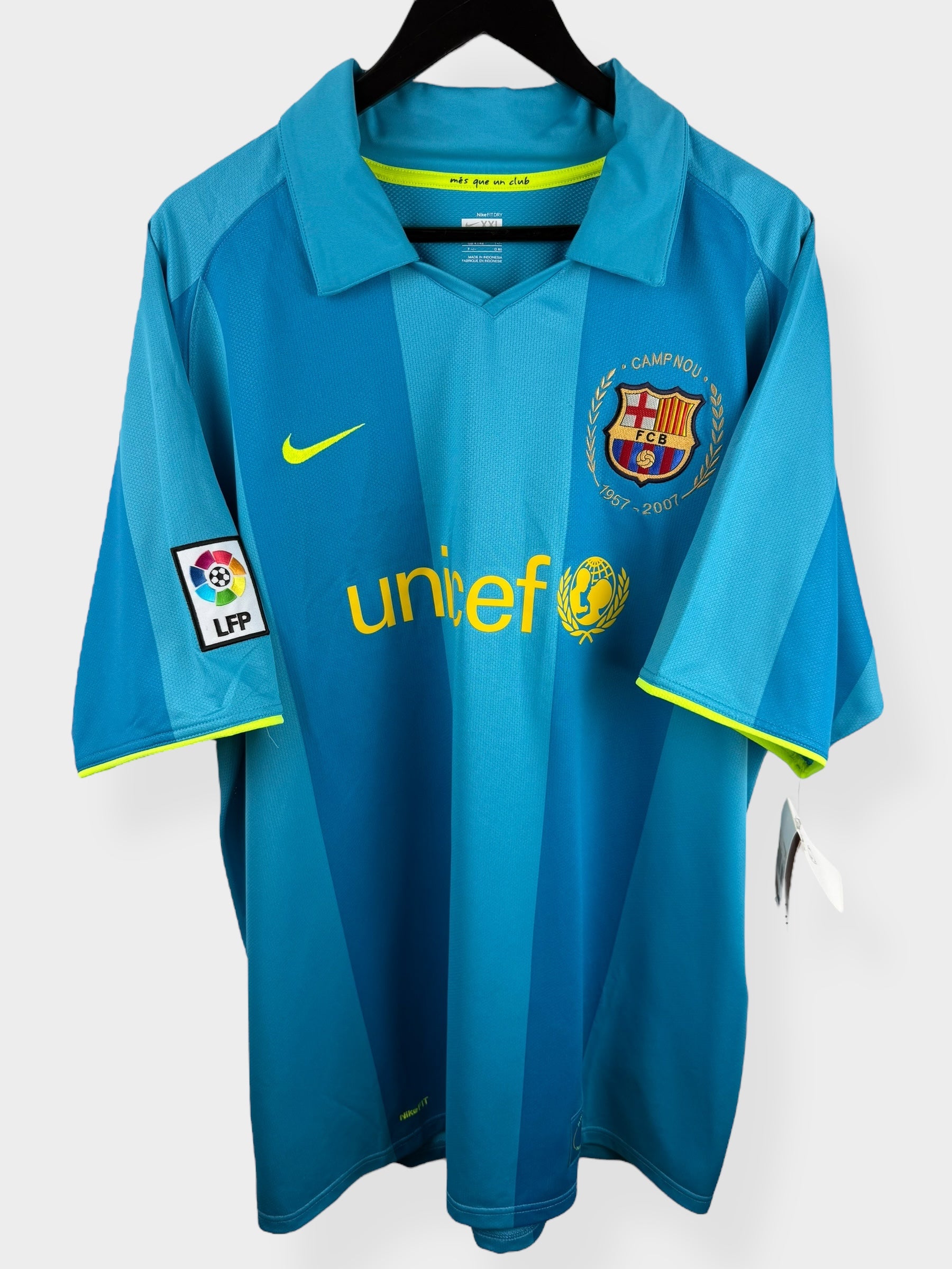 2007-08 BARCELONA AWAY SHIRT RONALDINHO #10 XXL - Authentic Football Club