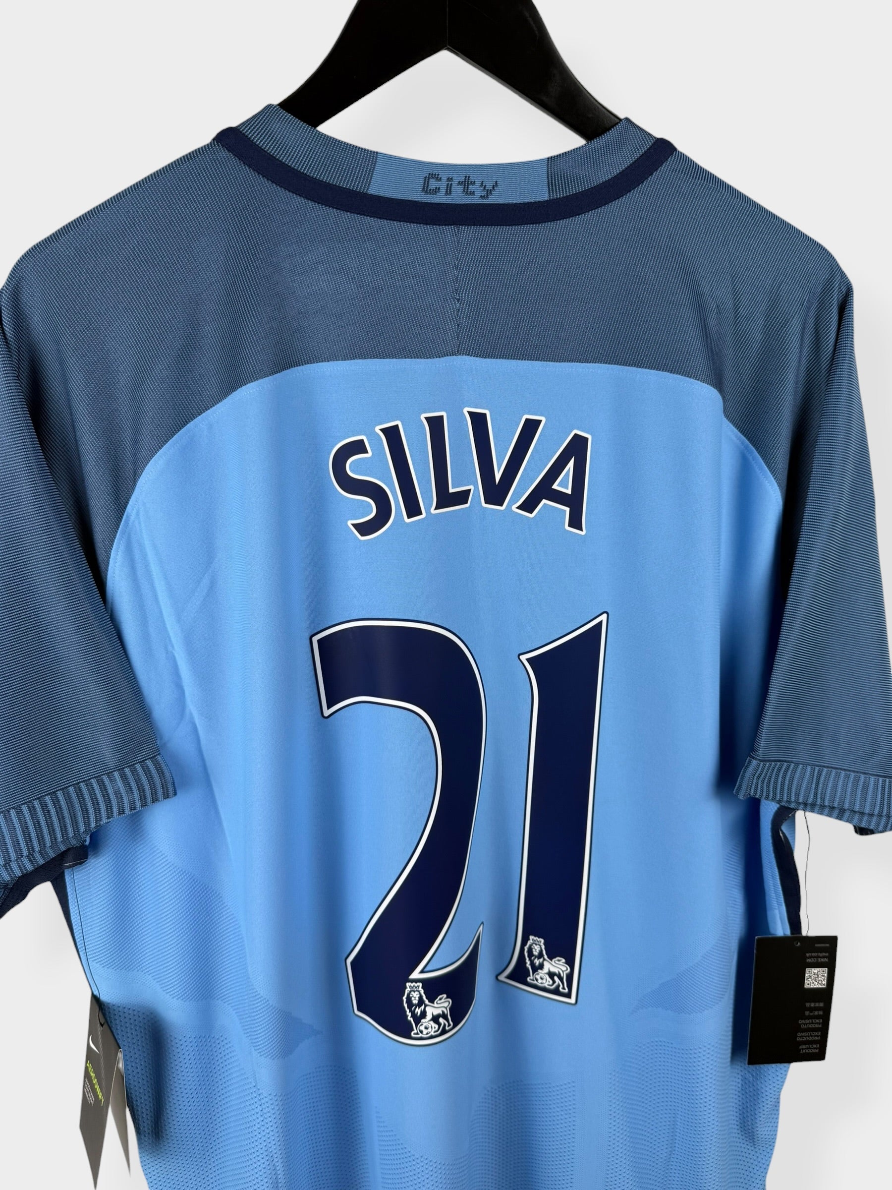 MAILLOT DOMICILE MANCHESTER CITY 2016-17 ÉDITION JOUEUR SILVA #21 XXL