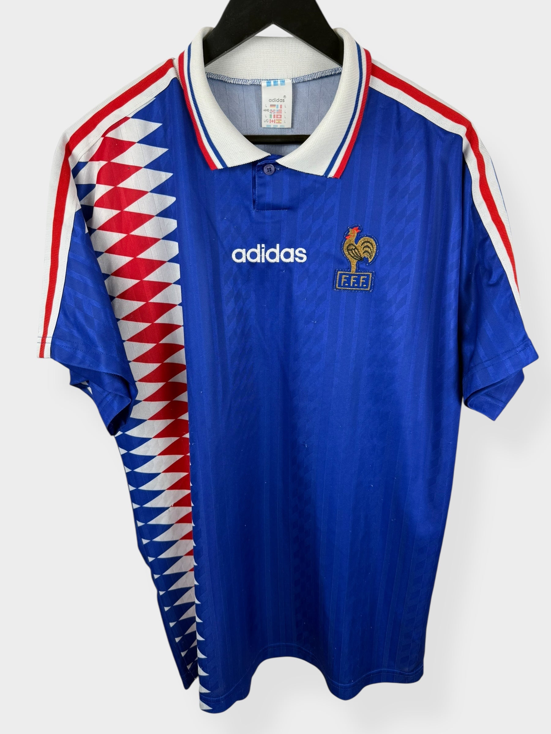 1994-96 FRANCE HOME SHIRT L - Authentic Football Club
