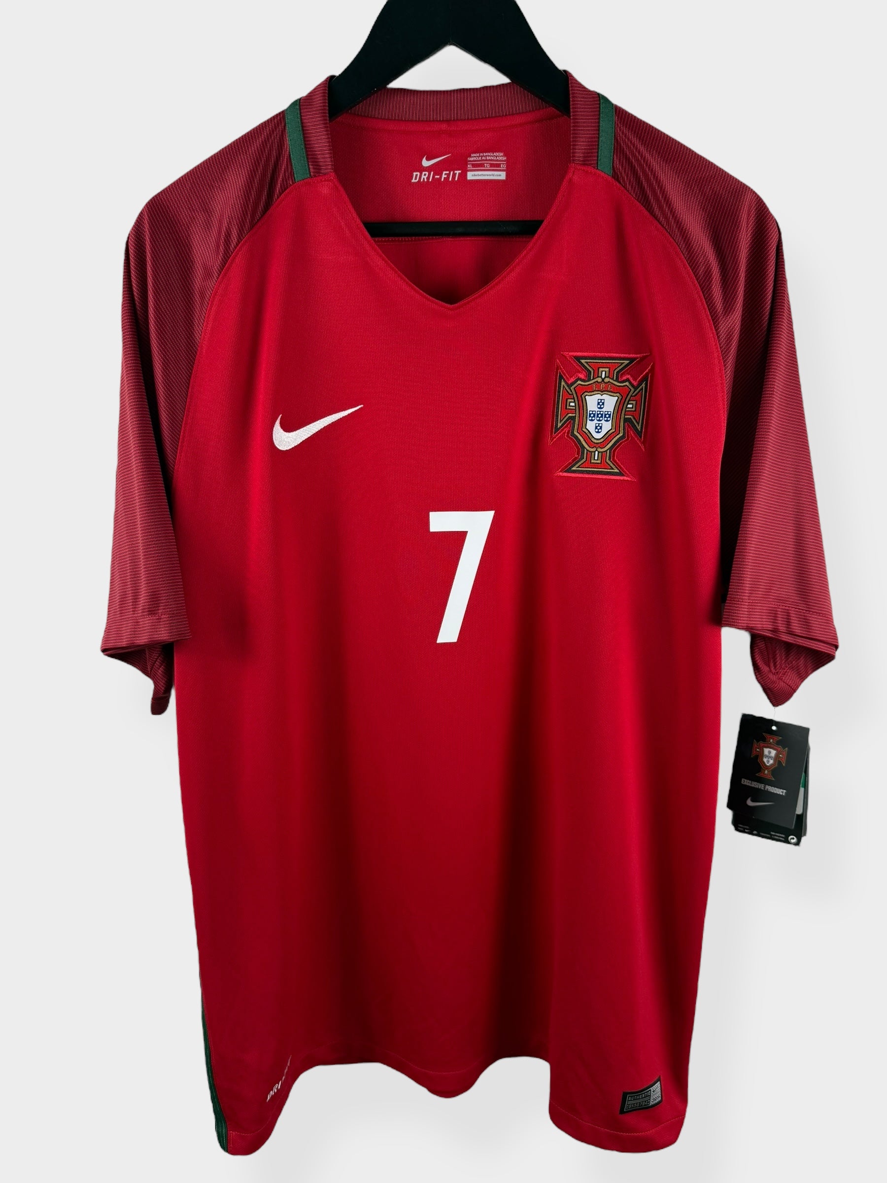 2016-17 PORTUGAL HOME SHIRT RONALDO #7 XL