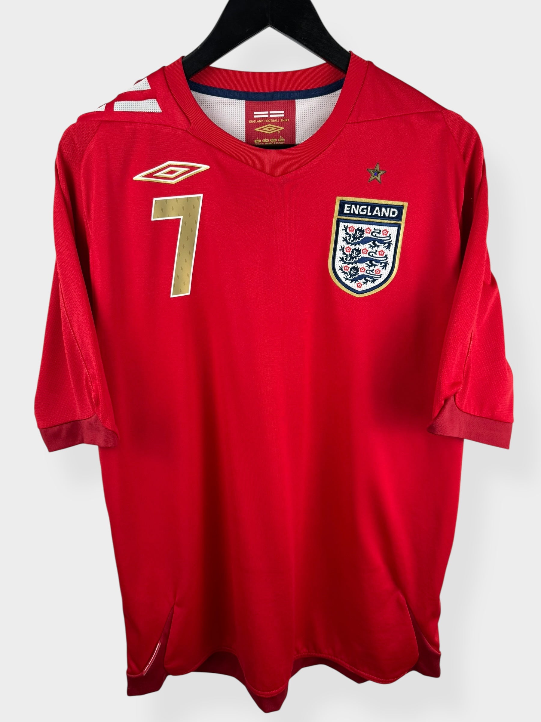 2006-08 ENGLAND AWAY SHIRT BECKHAM #7 L