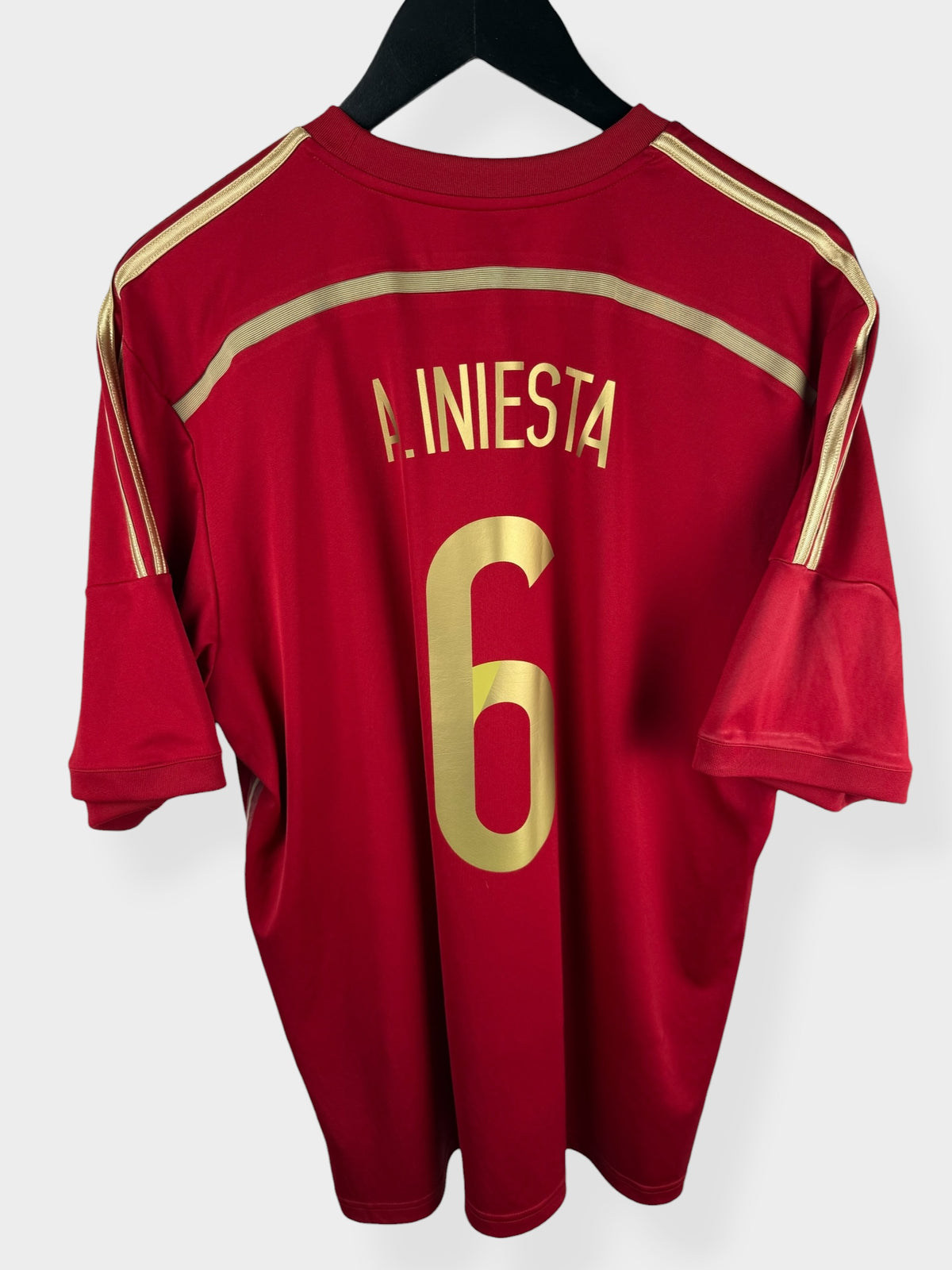 2014-15 SPAIN HOME SHIRT INIESTA #6 XL