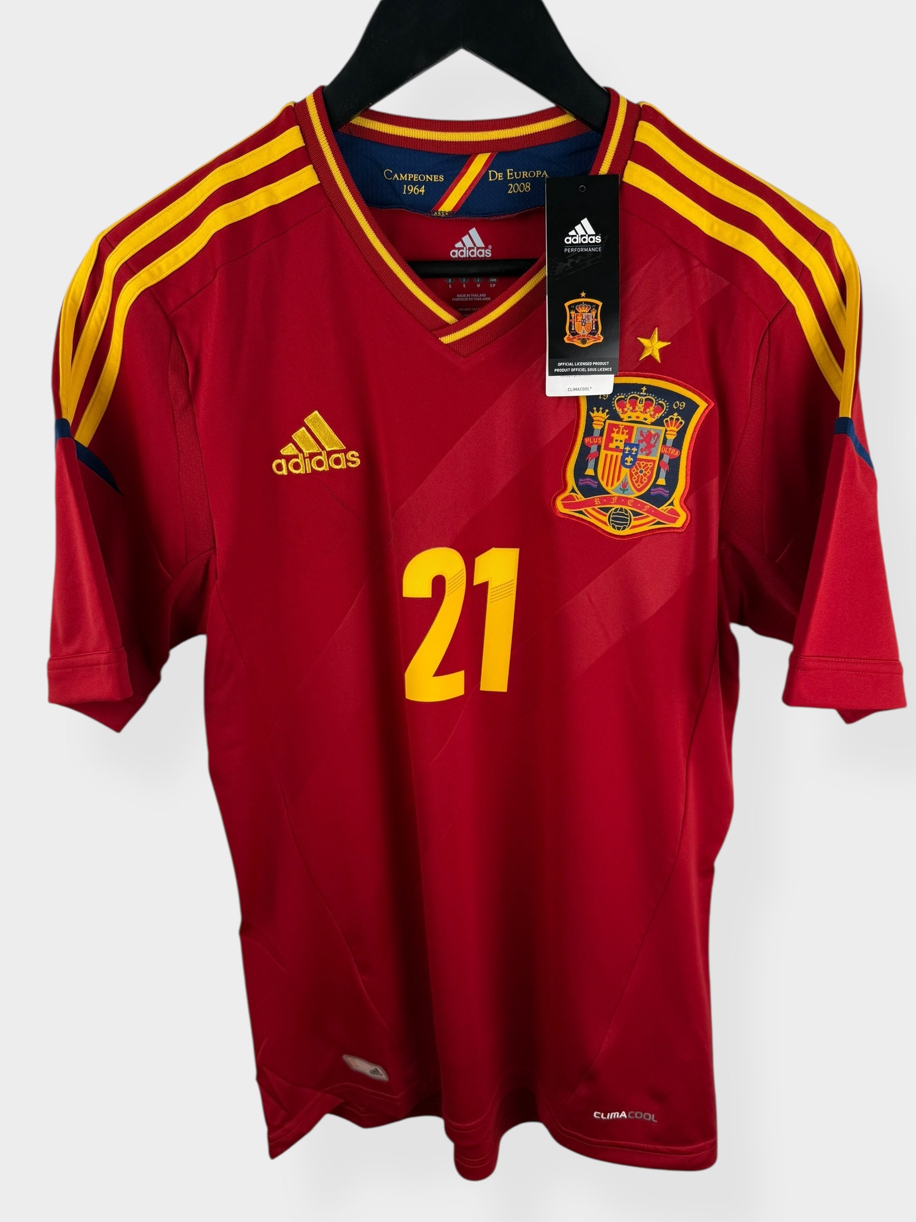 2011-12 SPAIN HOME SHIRT SILVA #21 S - X10937