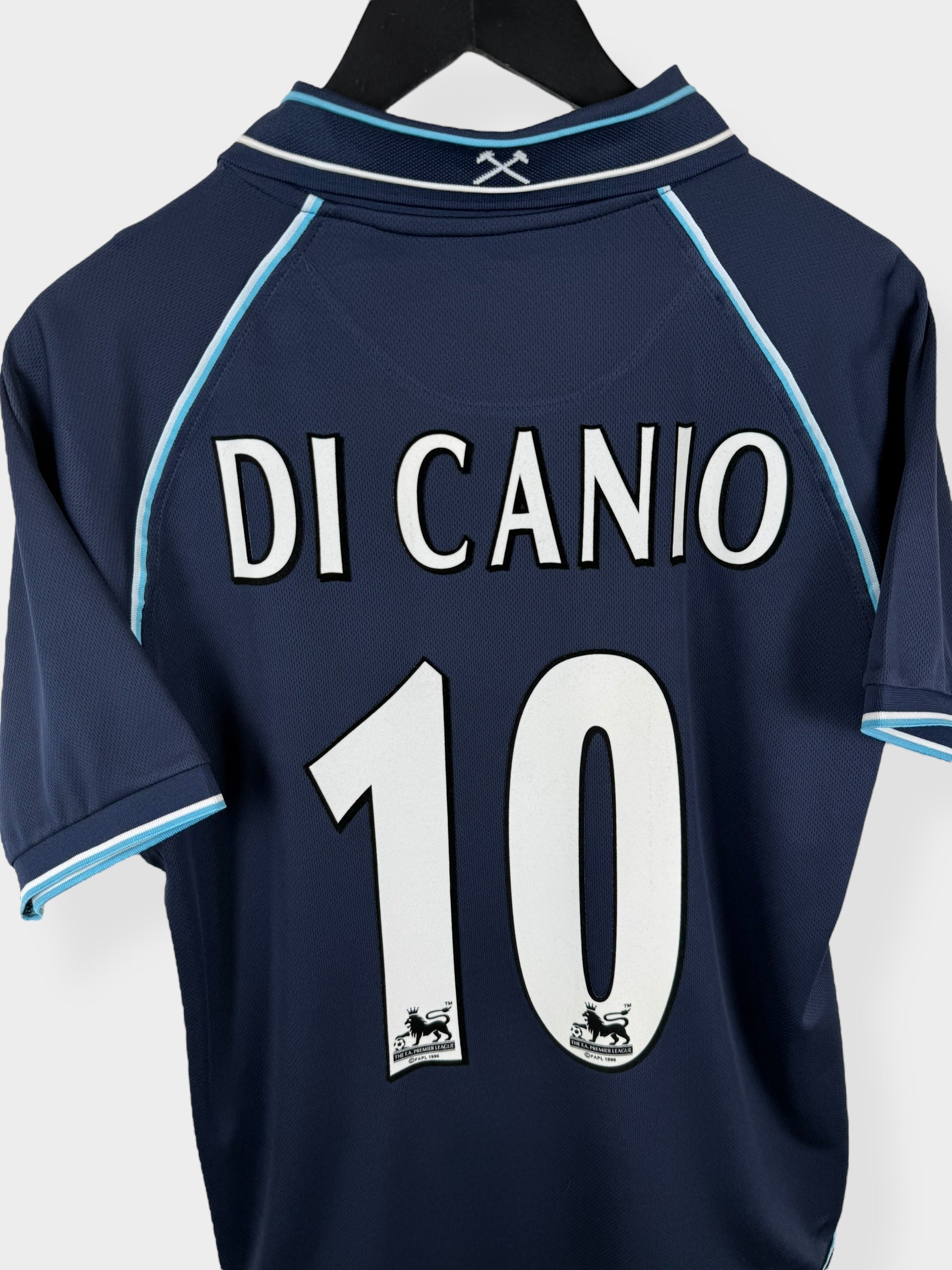 1999-01 WEST HAM UNITED AWAY SHIRT DI CANIO #10 M - Authentic Football Club