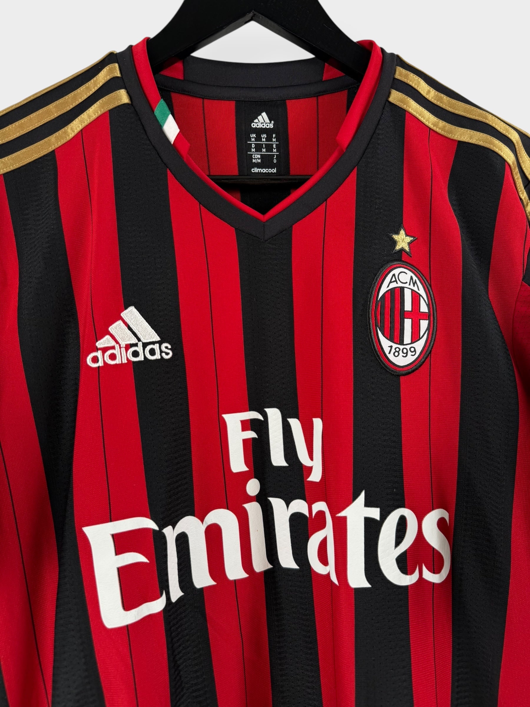 2013-14 AC MILAN HOME SHIRT BALOTELLI #45 M