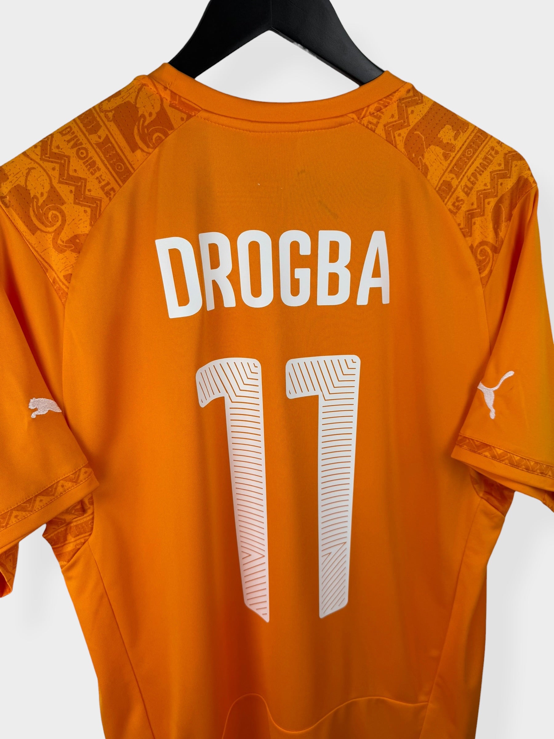 2014-15 IVORY COAST HOME SHIRT DROGBA #11 M