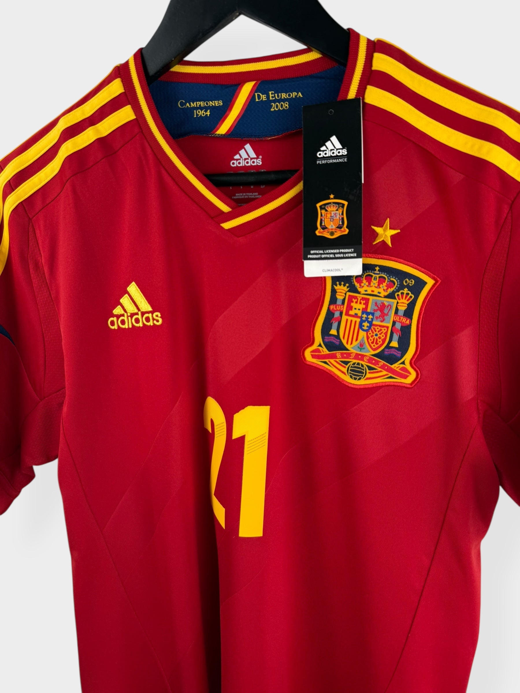 2011-12 SPAIN HOME SHIRT SILVA #21 S - X10937