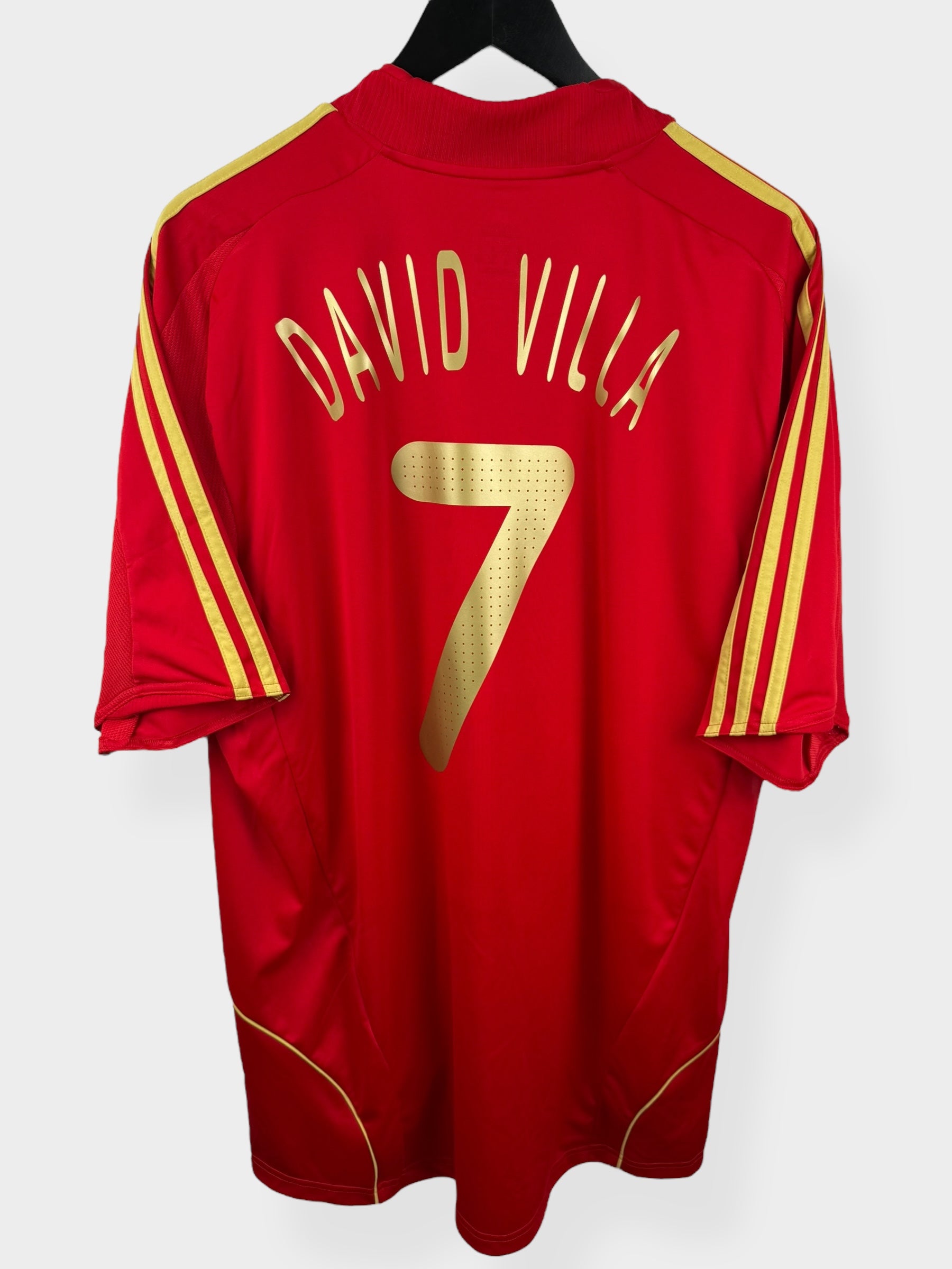 2008-10 SPAIN HOME SHIRT DAVID VILLA #7 XL