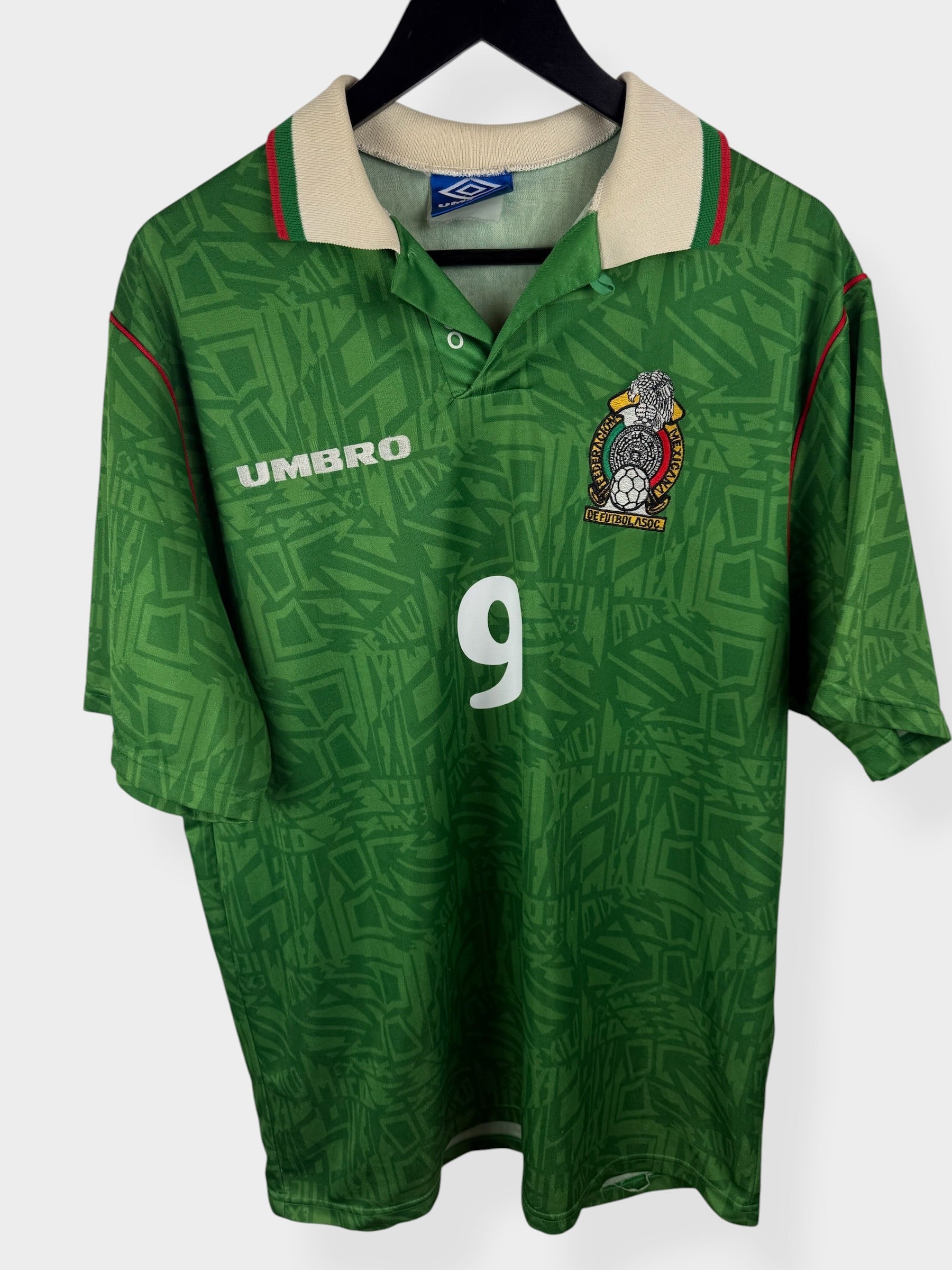 1994-95 MEXICO HOME SHIRT SANCHEZ #9 XL