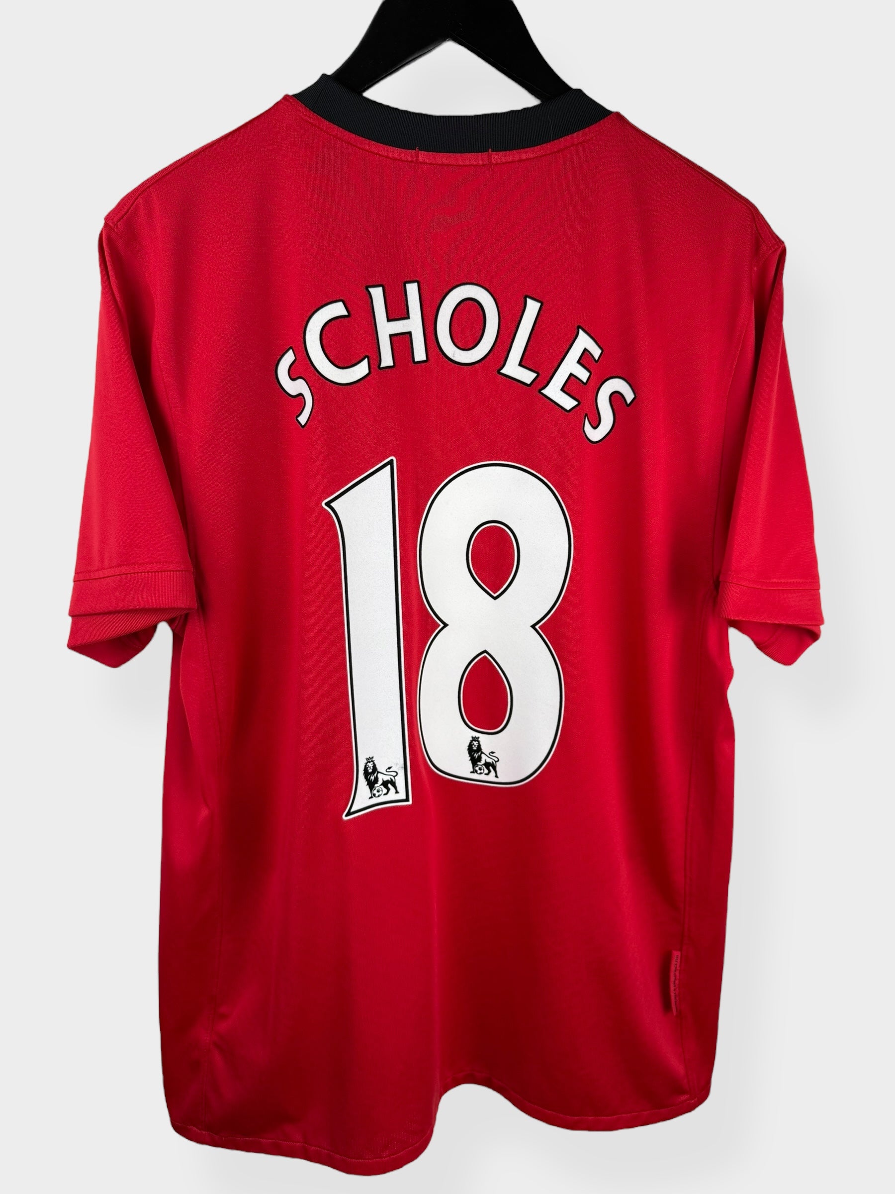 2009-10 MANCHESTER UNITED HOME SHIRT SCHOLES #18 L