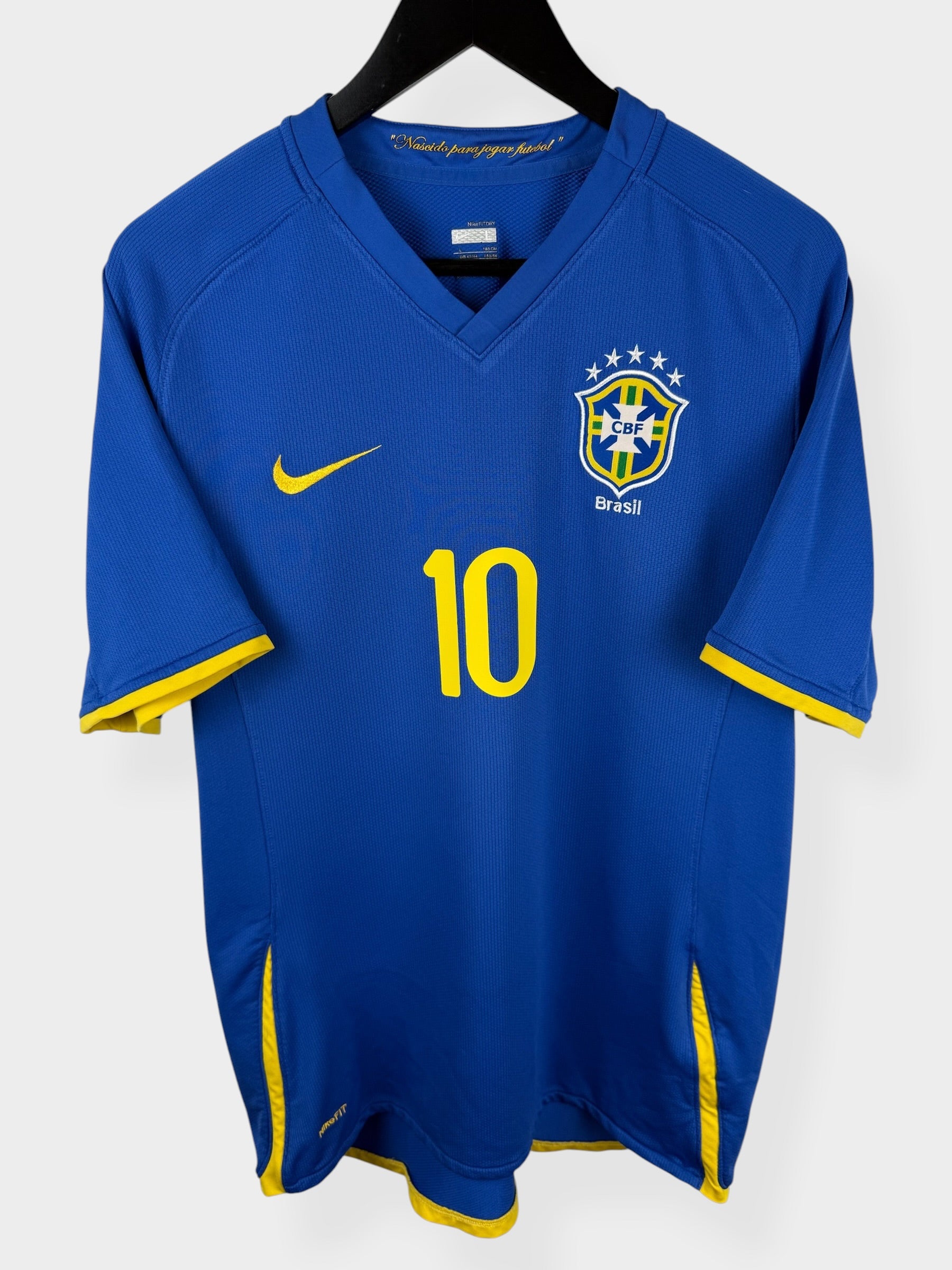 2008-10 BRAZIL AWAY SHIRT RONALDINHO #10 L