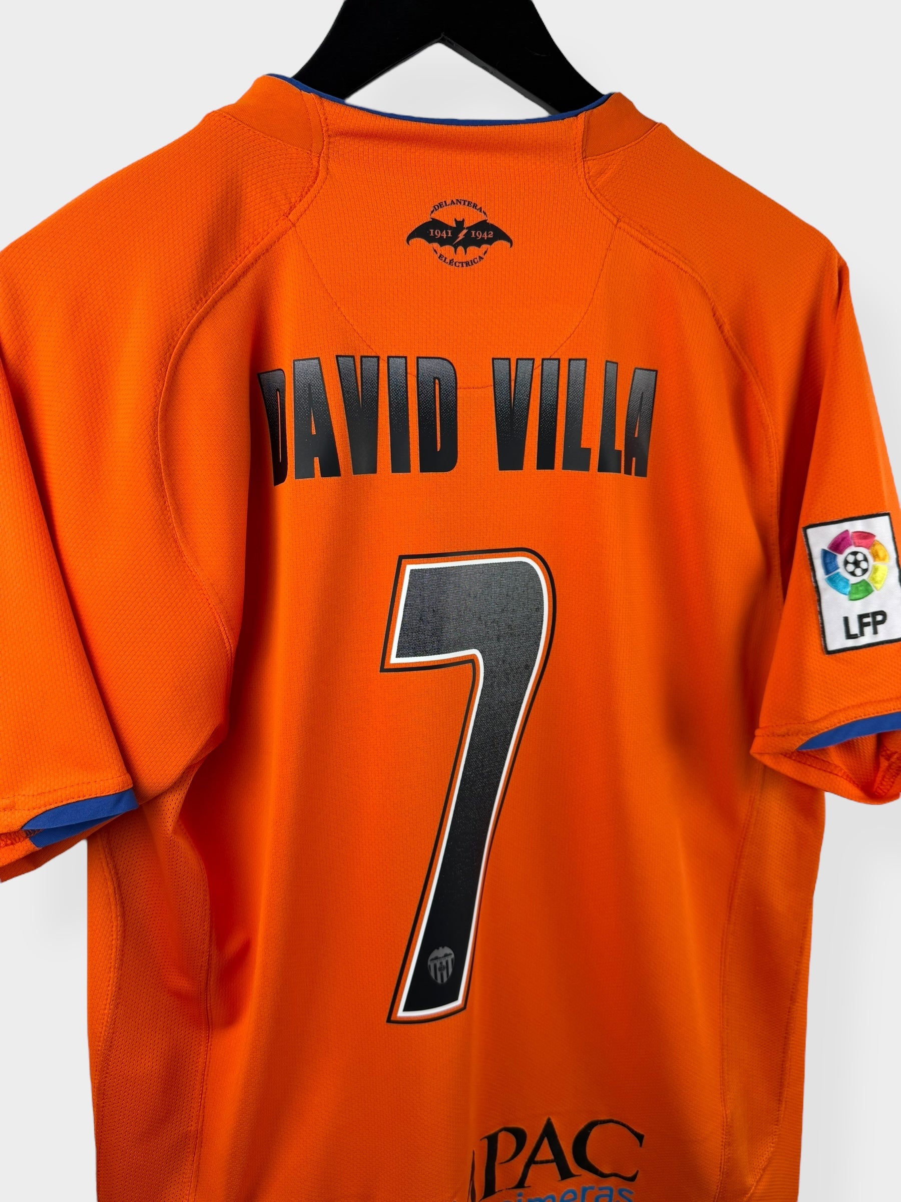 2007-08 VALENCIA AUSWÄRTSTRIKOT DAVID VILLA #7 M