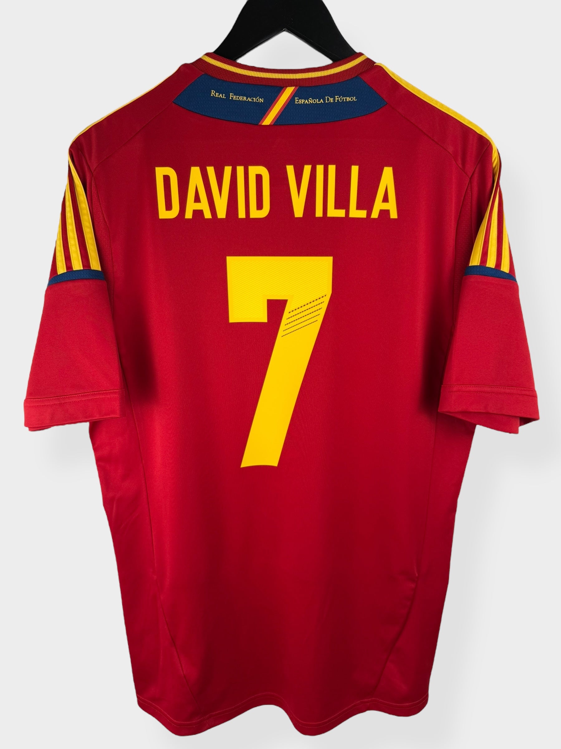 2012-13 SPAIN HOME SHIRT DAVID VILLA #7 L