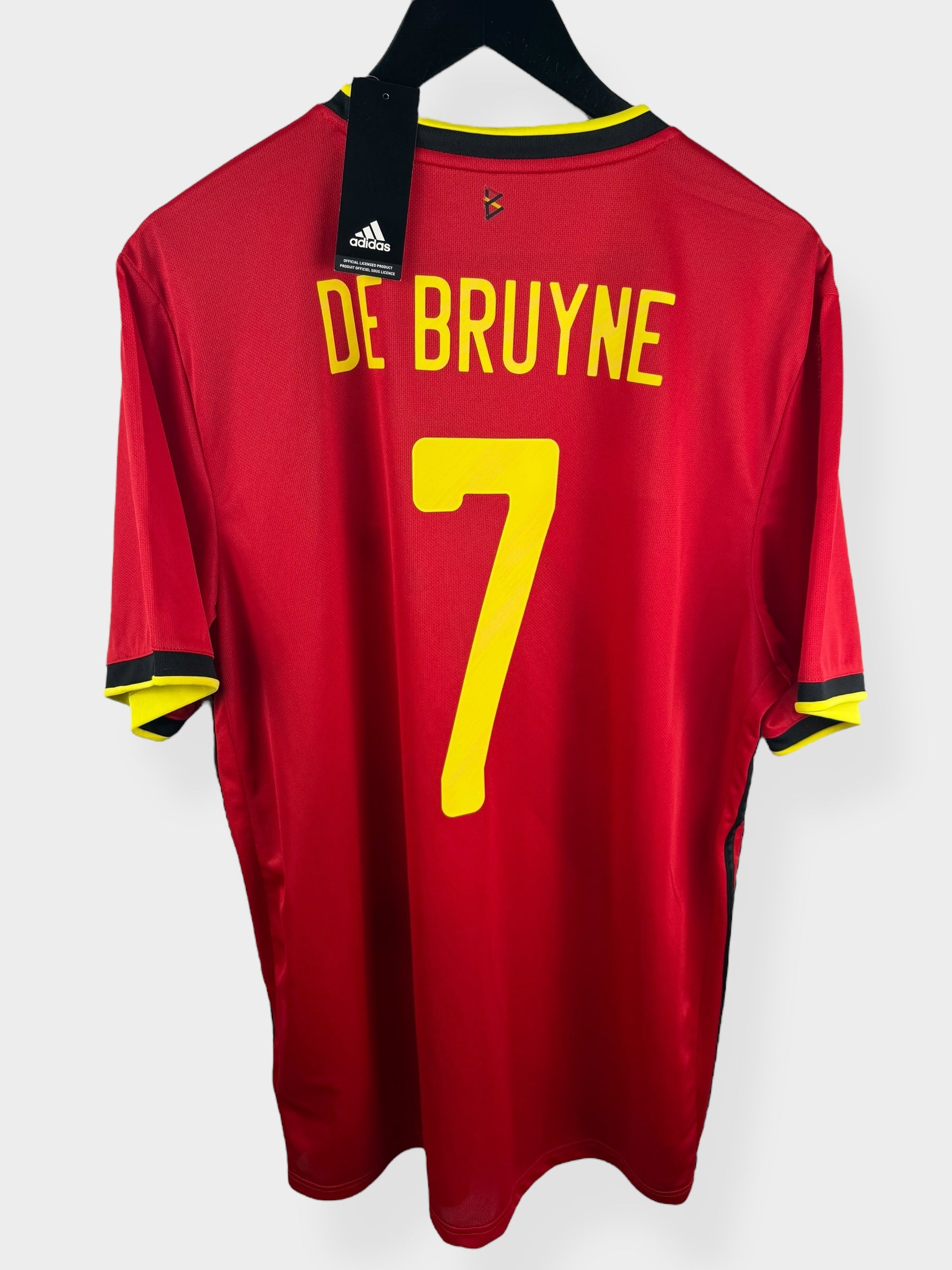 2020-21 BELGIUM HOME SHIRT DE BRUYNE #7 XL - Authentic Football Club