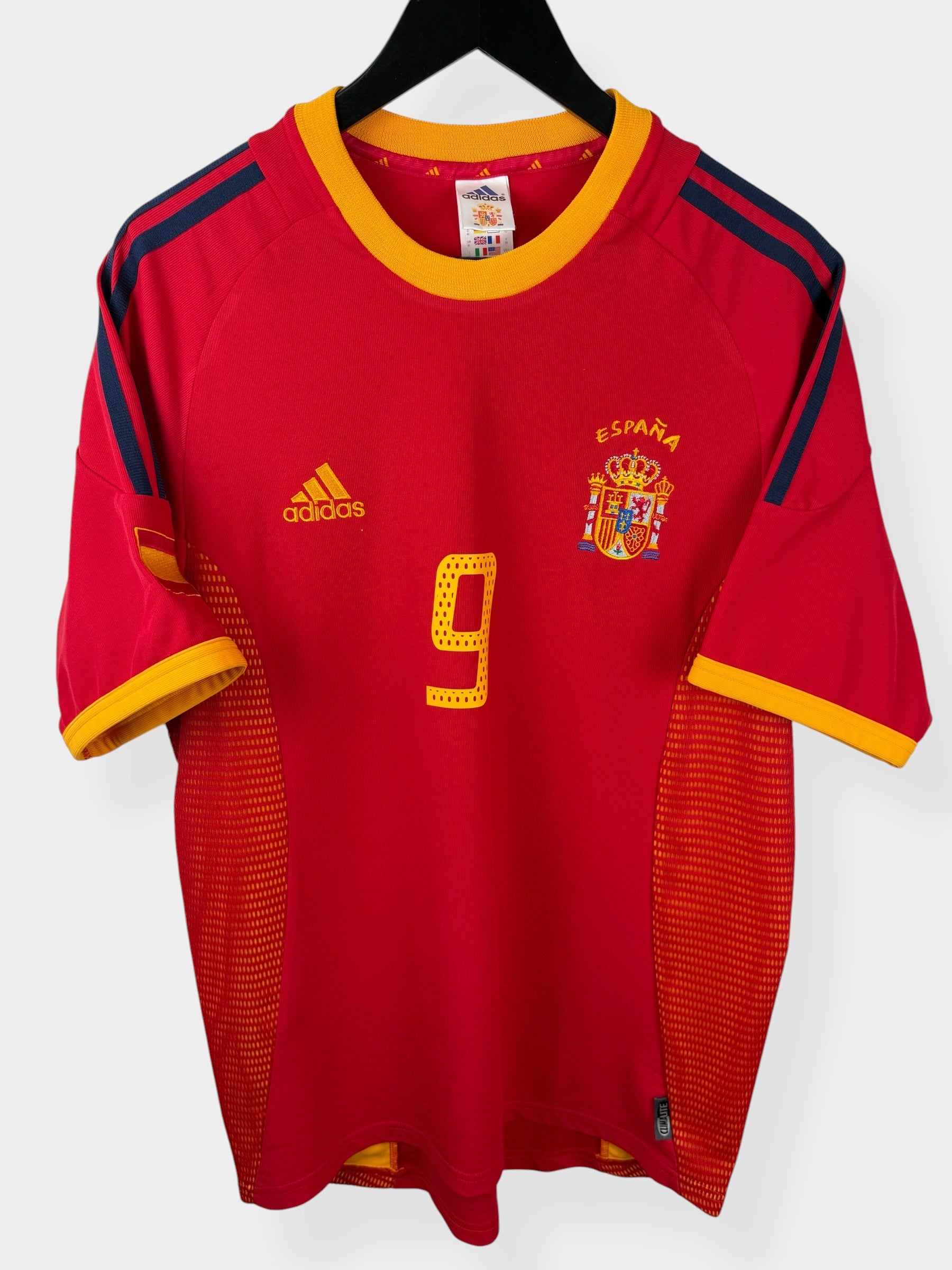 2002-04 SPAIN HOME SHIRT MORIENTES #9 M