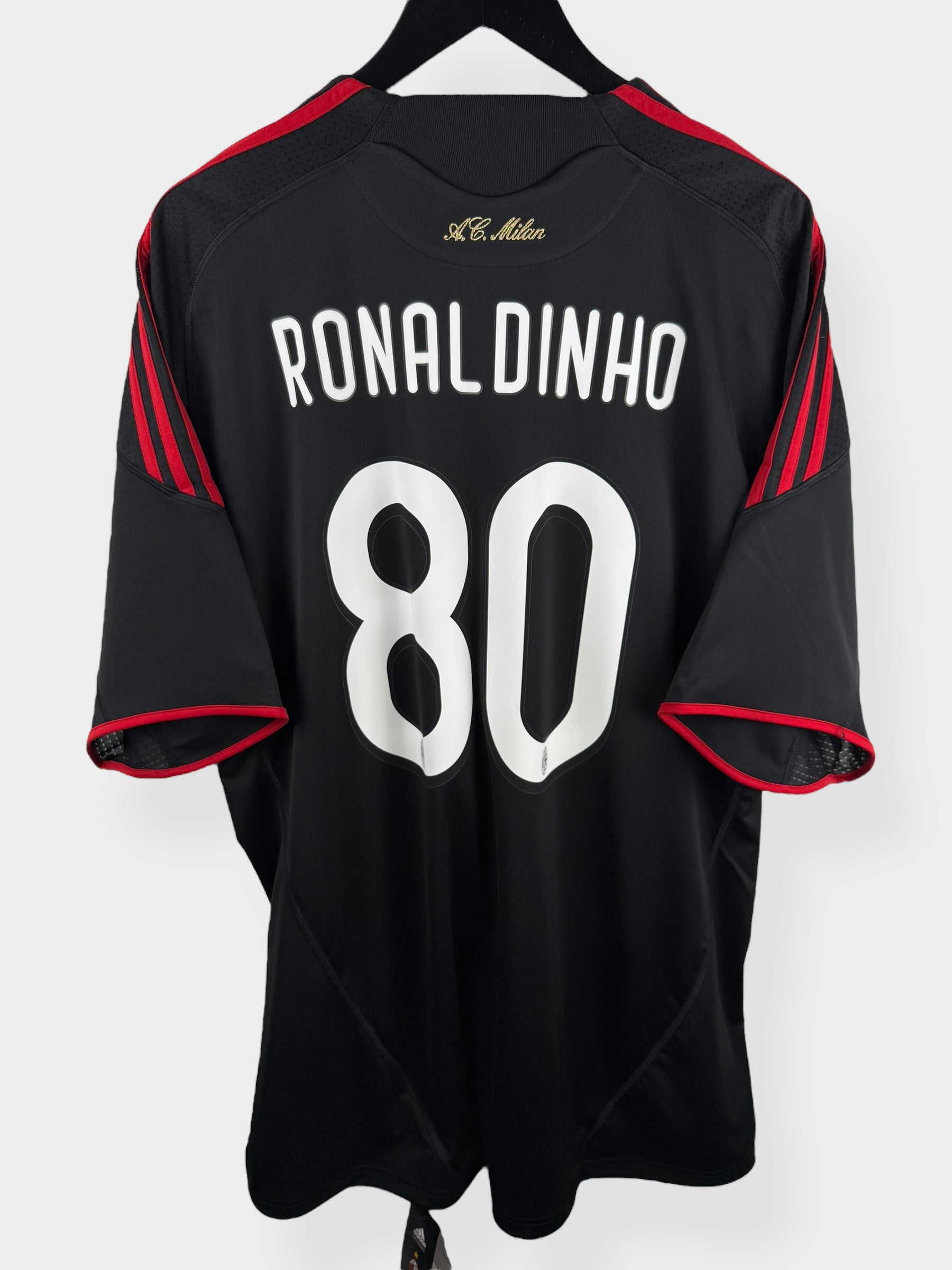 2009-10 AC MILAN THIRD SHIRT RONALDINHO #80 XXL - Authentic Football Club