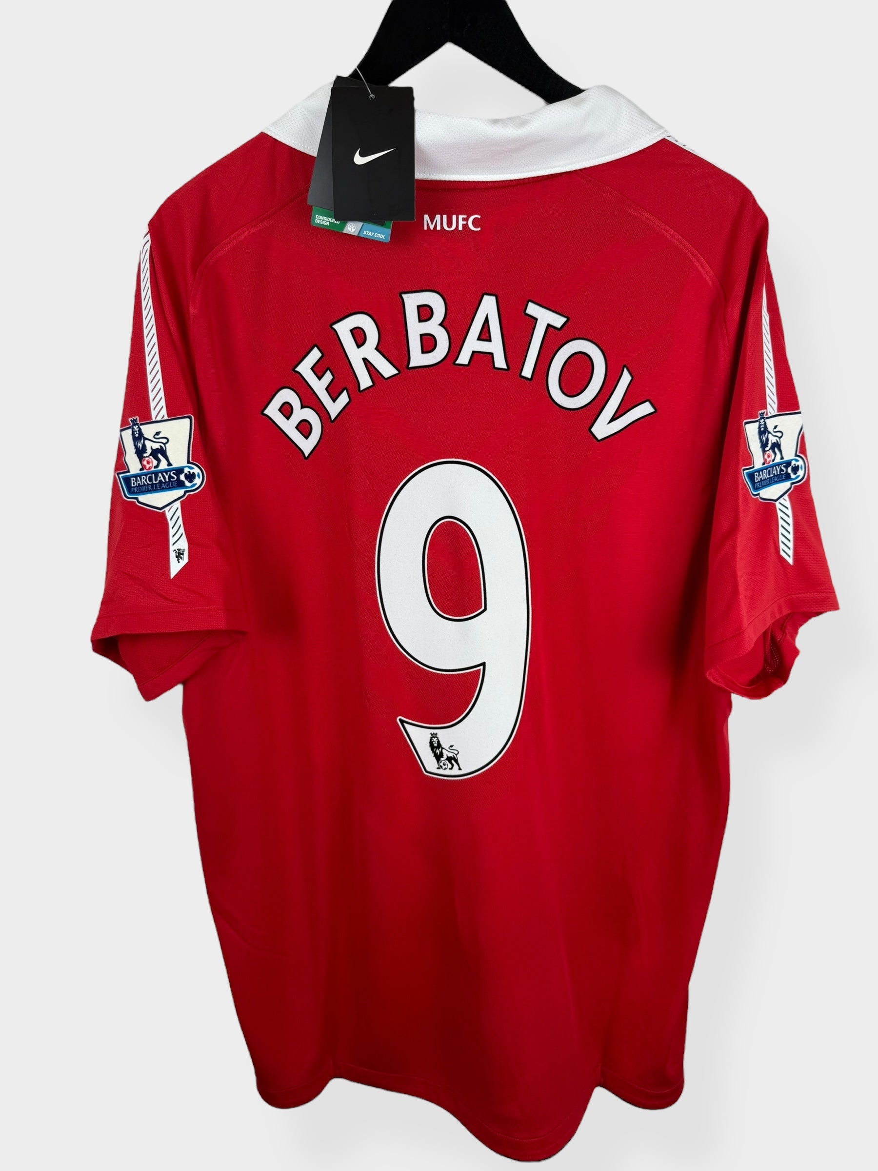 2010-11 MANCHESTER UNITED HOME SHIRT BERBATOV #9 XL