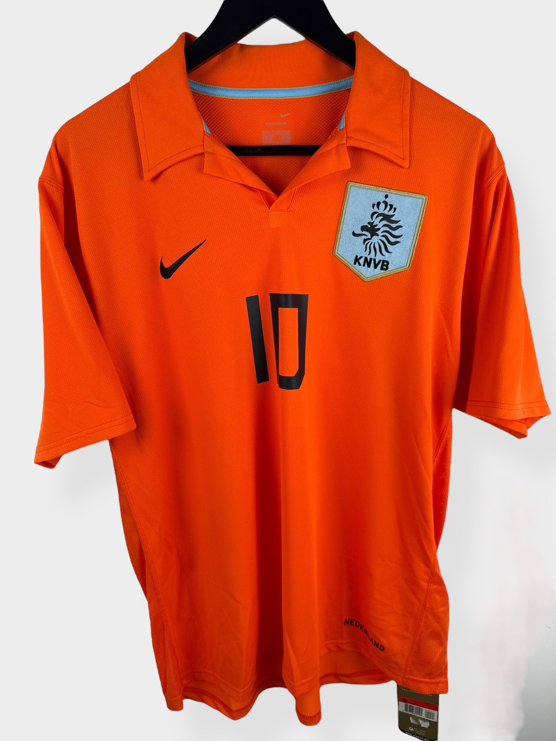 2006-08 NETHERLANDS HOME SHIRT VAN DER VAART #10 L - Authentic Football Club