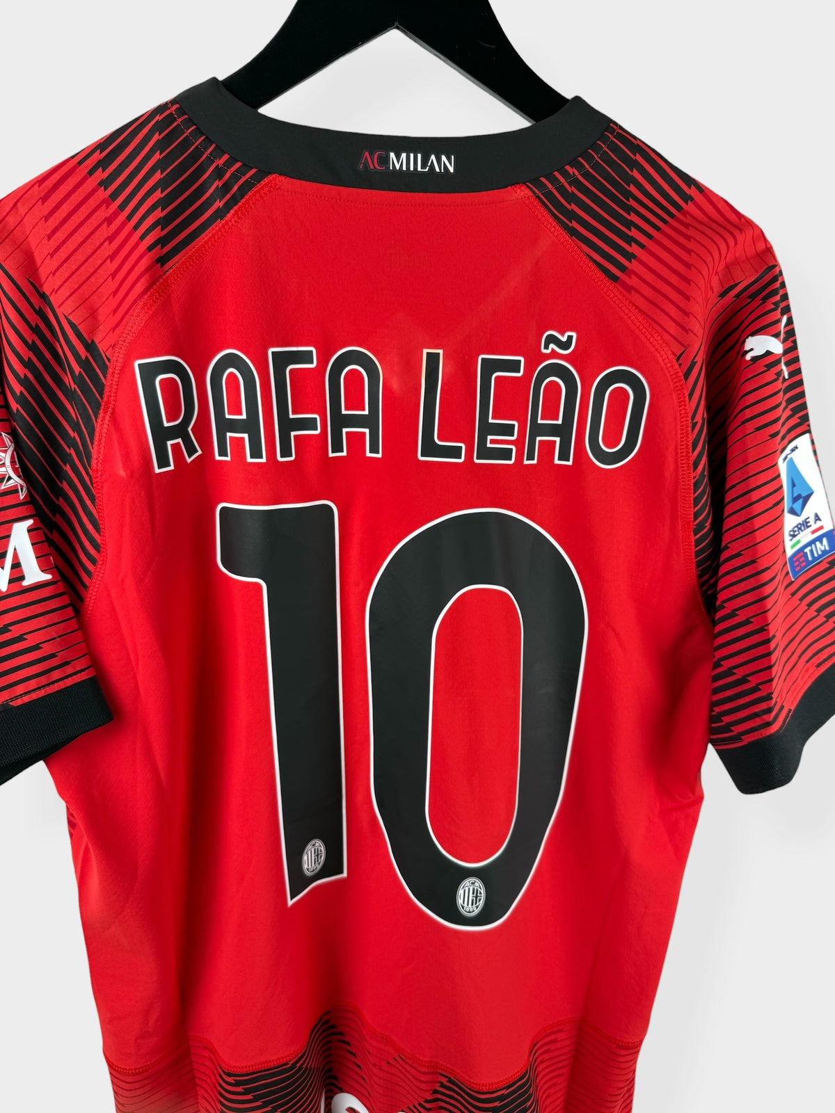 2023-24 AC MILAN HOME SHIRT MATCH ISSUE RAFA LEAO #10 L