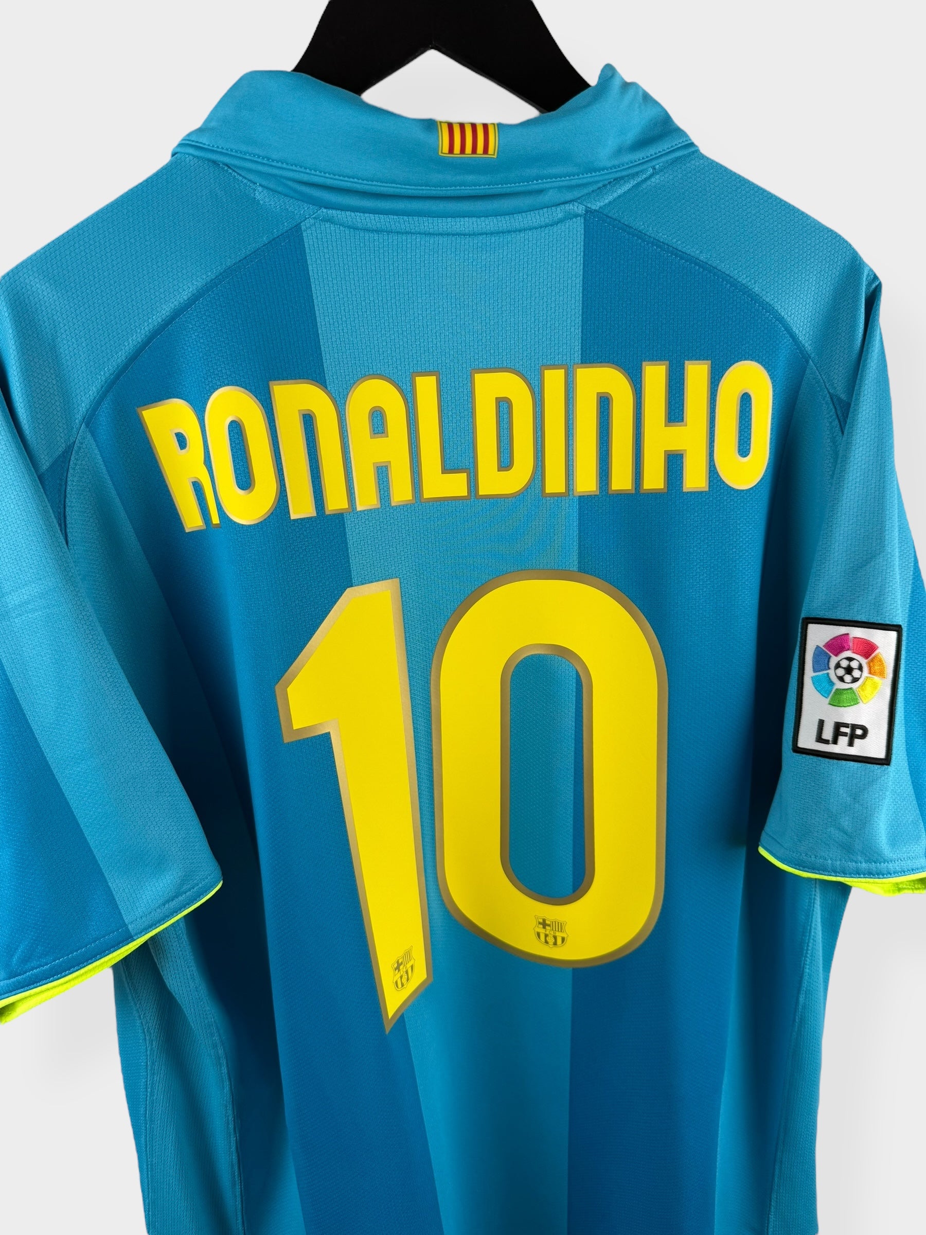 2007-08 BARCELONA AWAY SHIRT RONALDINHO #10 XXL