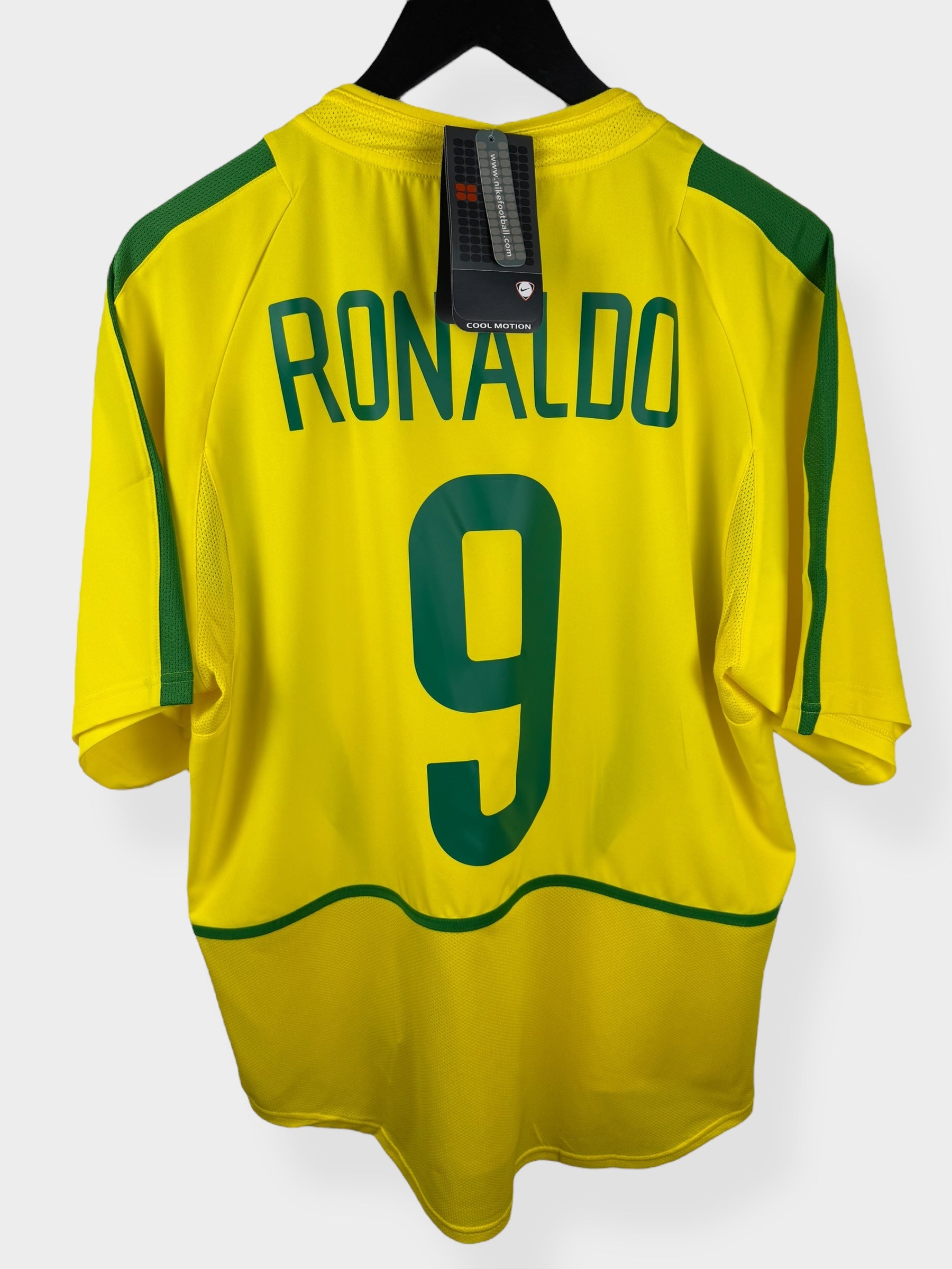 2002-04 BRAZIL HOME SHIRT RONALDO #9 L