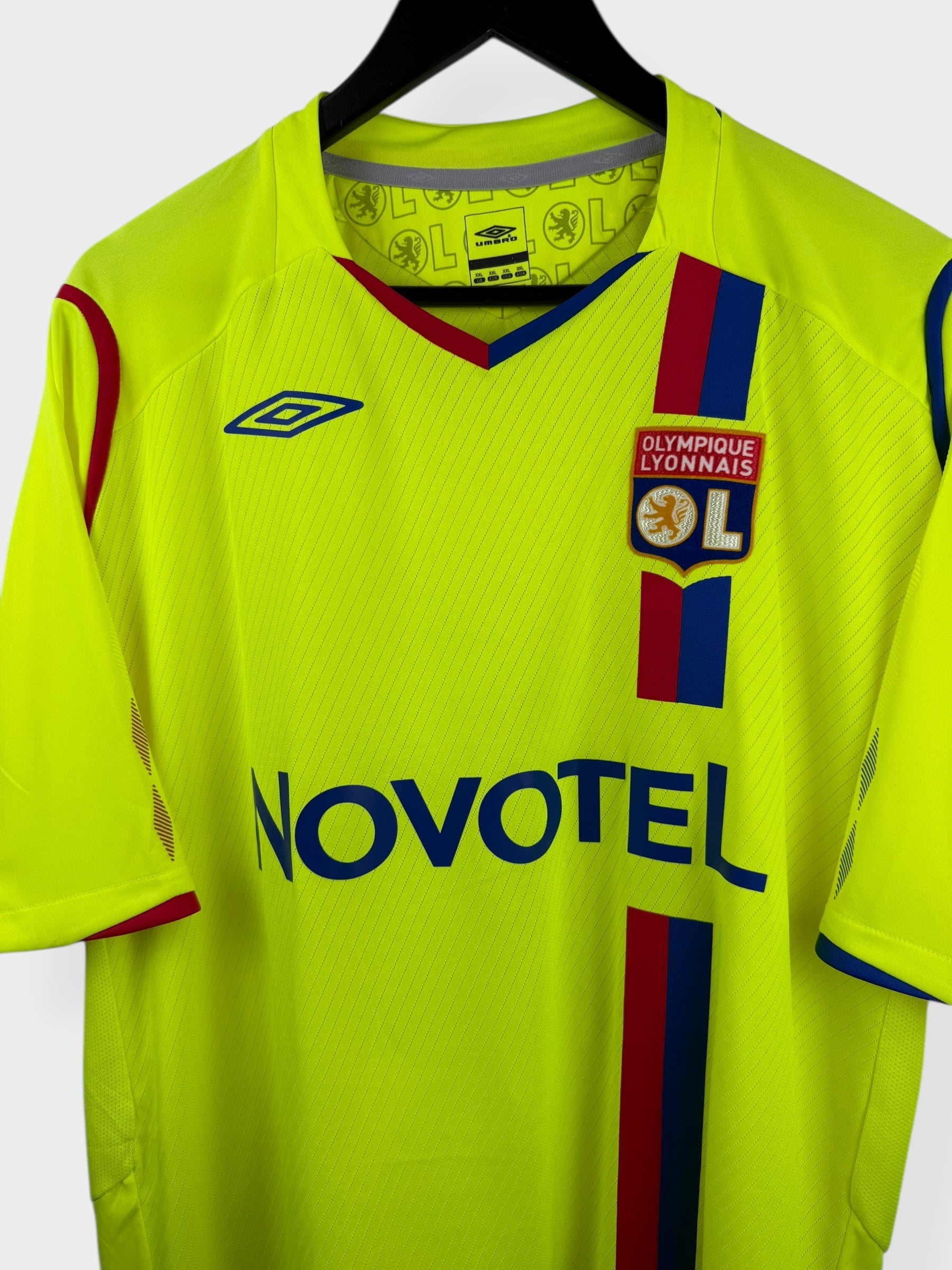 2008-09 OLYMPIQUE LYON DERDE SHIRT BENZEMA #10 XXL