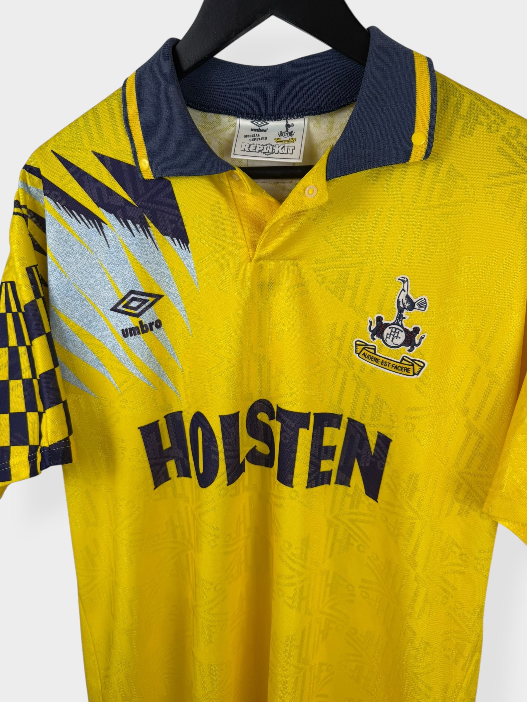 1991-95 TOTTENHAM HOTSPUR AWAY SHIRT KLINSMANN #18 XL - Authentic Football Club