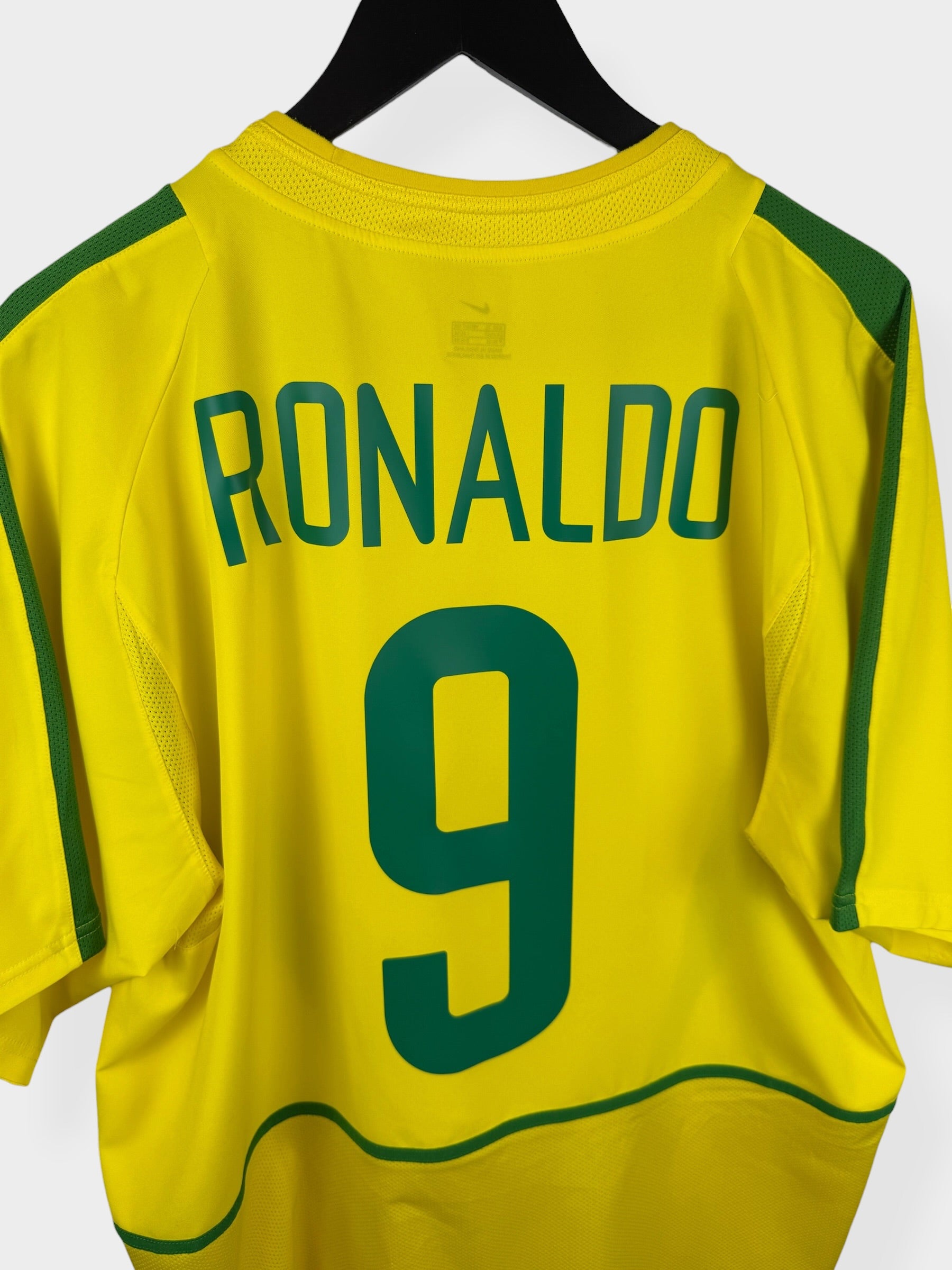 2002-04 BRAZIL HOME SHIRT RONALDO #9 XL