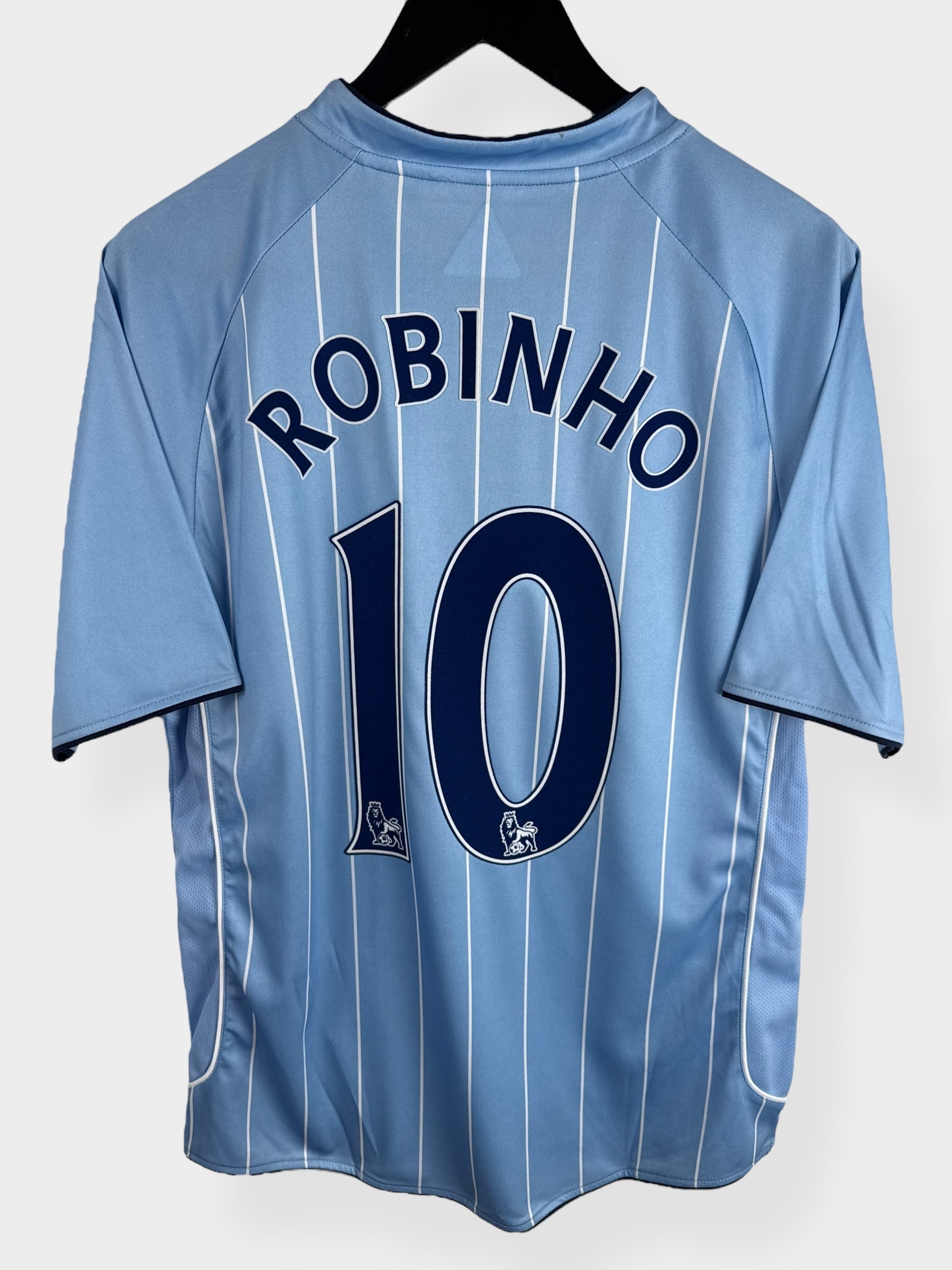 2007-08 MANCHESTER CITY HOME SHIRT ROBINHO #10 L