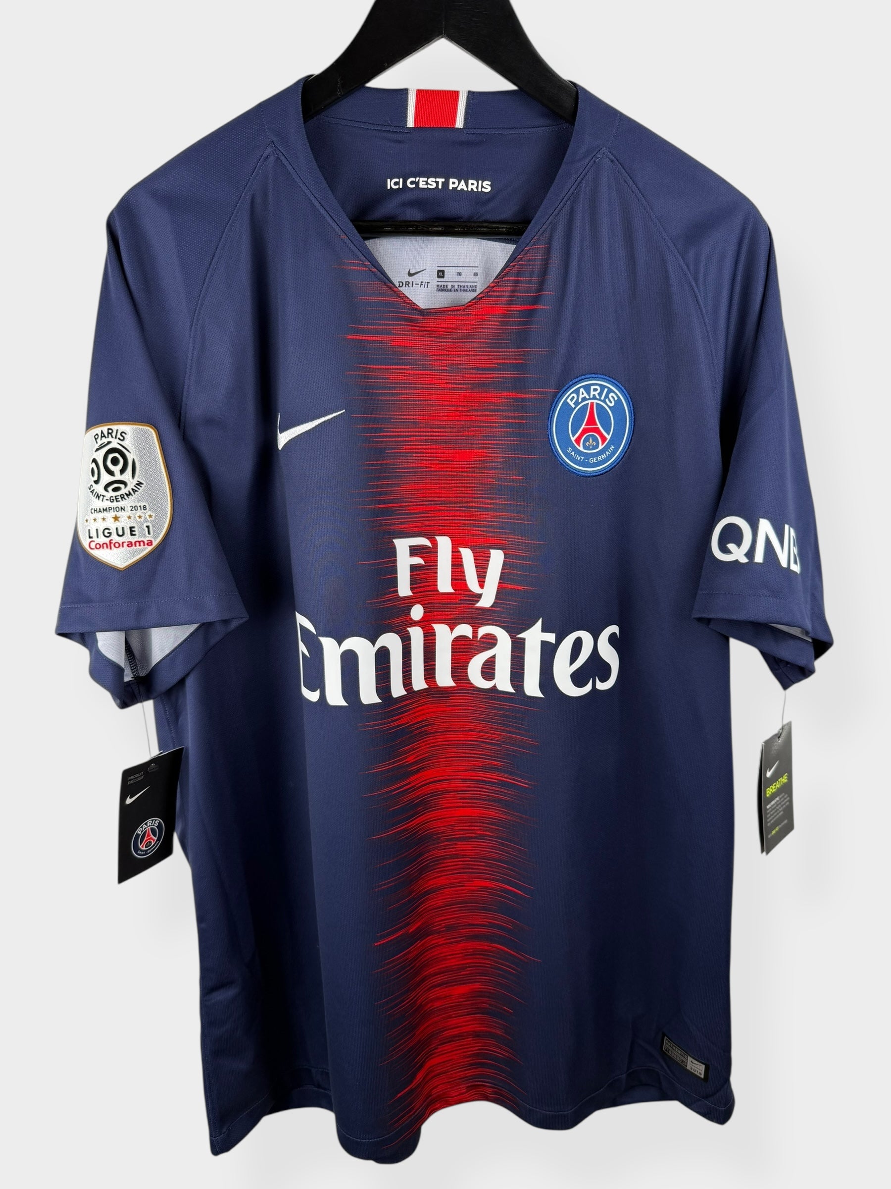2018-19 PARIS SAINT-GERMAIN HOME SHIRT NEYMAR #10 XL - Authentic Football Club