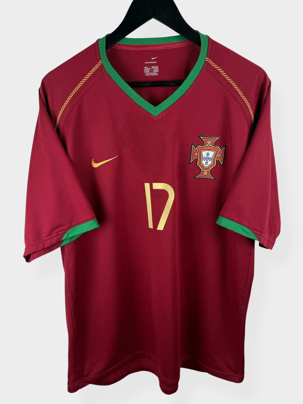 2006-08 PORTUGAL HOME SHIRT RONALDO #17 XL
