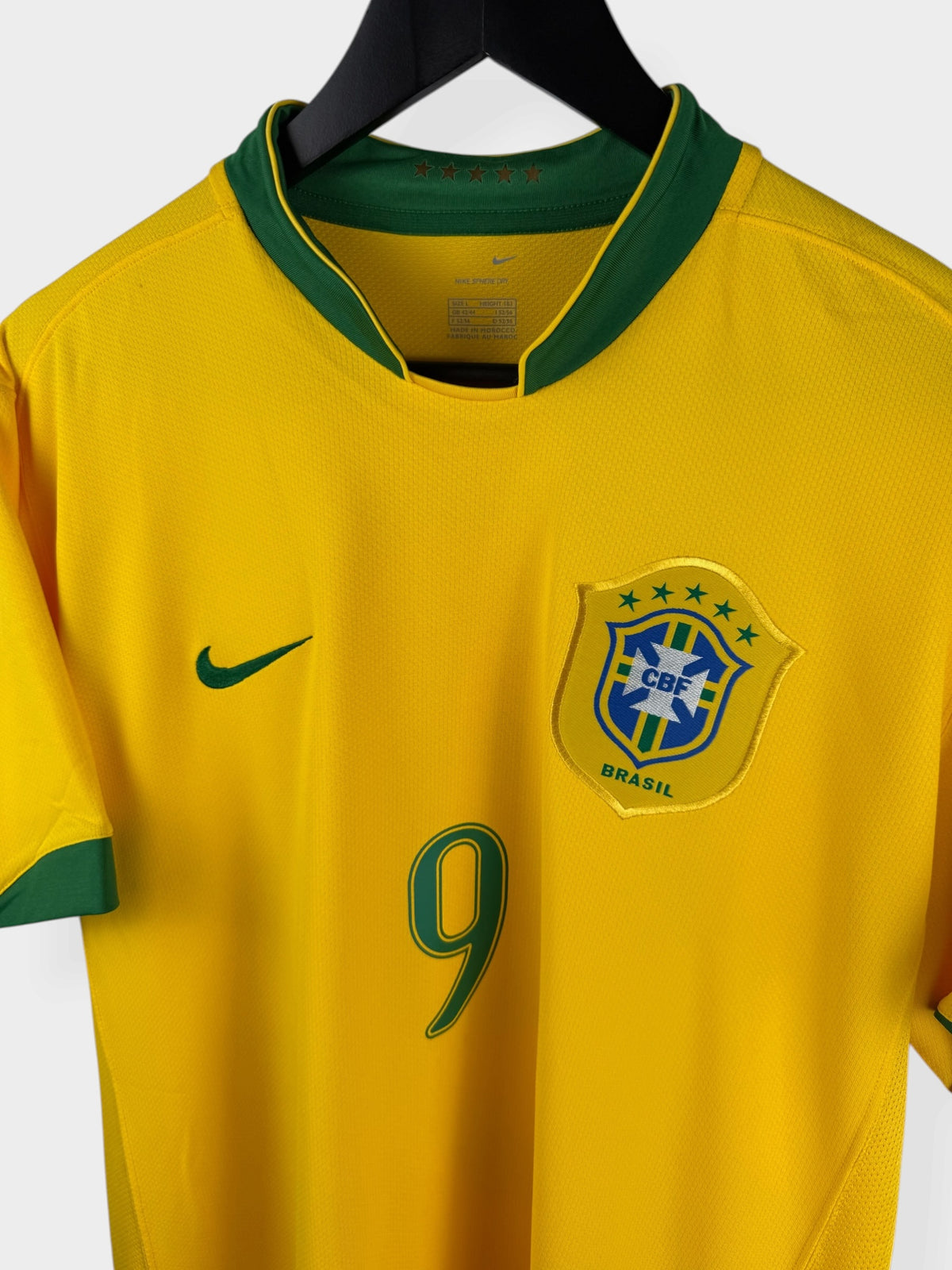 2006-08 BRAZIL HOME SHIRT RONALDO #9 L - Authentic Football Club