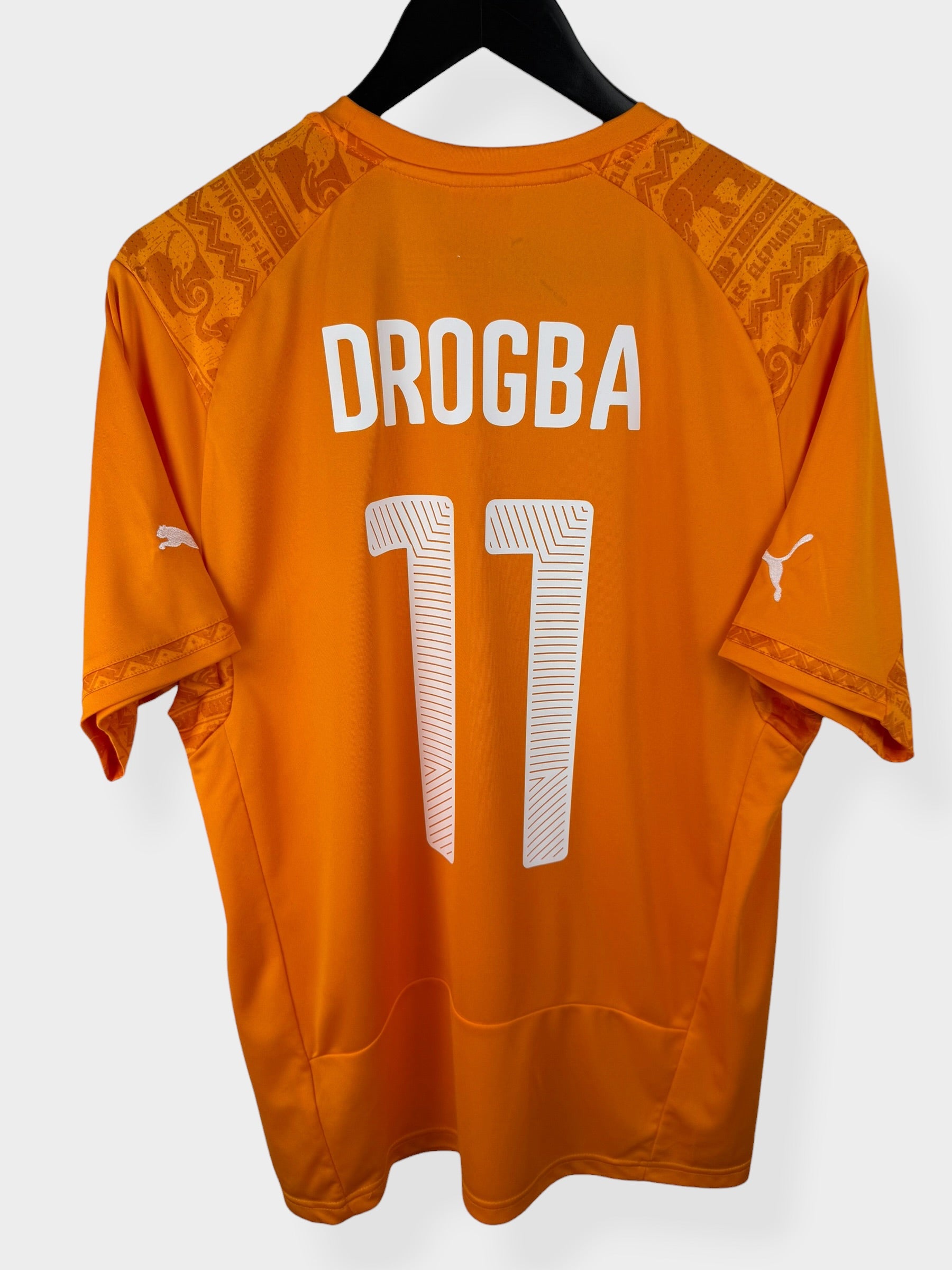 2014-15 IVORY COAST HOME SHIRT DROGBA #11 M