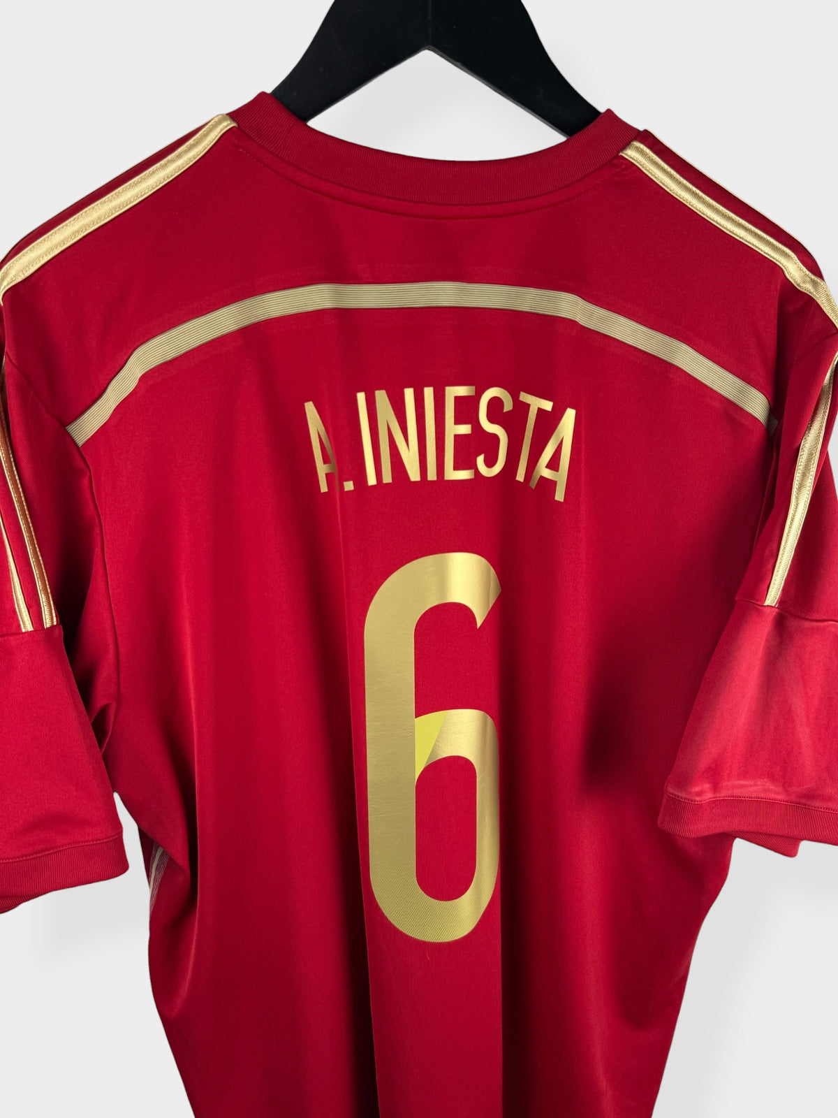 2014-15 SPAIN HOME SHIRT INIESTA #6 XL