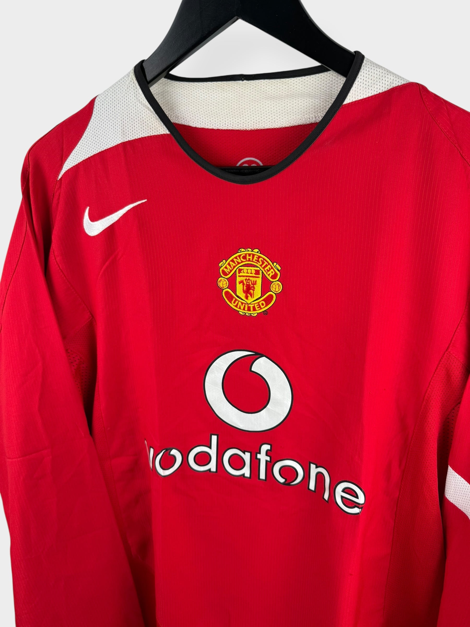 2004-06 MANCHESTER UNITED HOME SHIRT LS RONALDO #7 L - Authentic Football Club