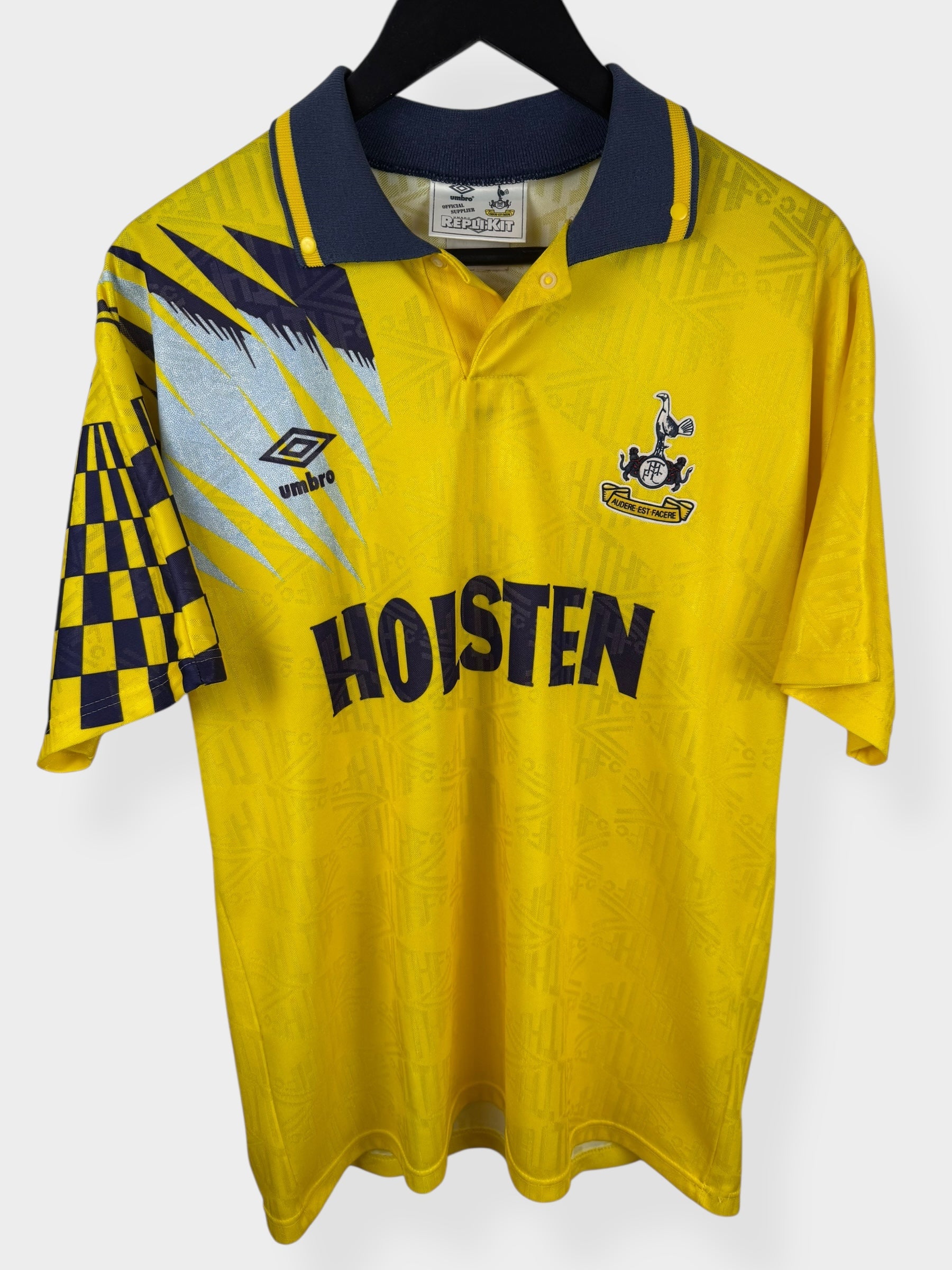 1991-95 TOTTENHAM HOTSPUR AWAY SHIRT KLINSMANN #18 XL - Authentic Football Club
