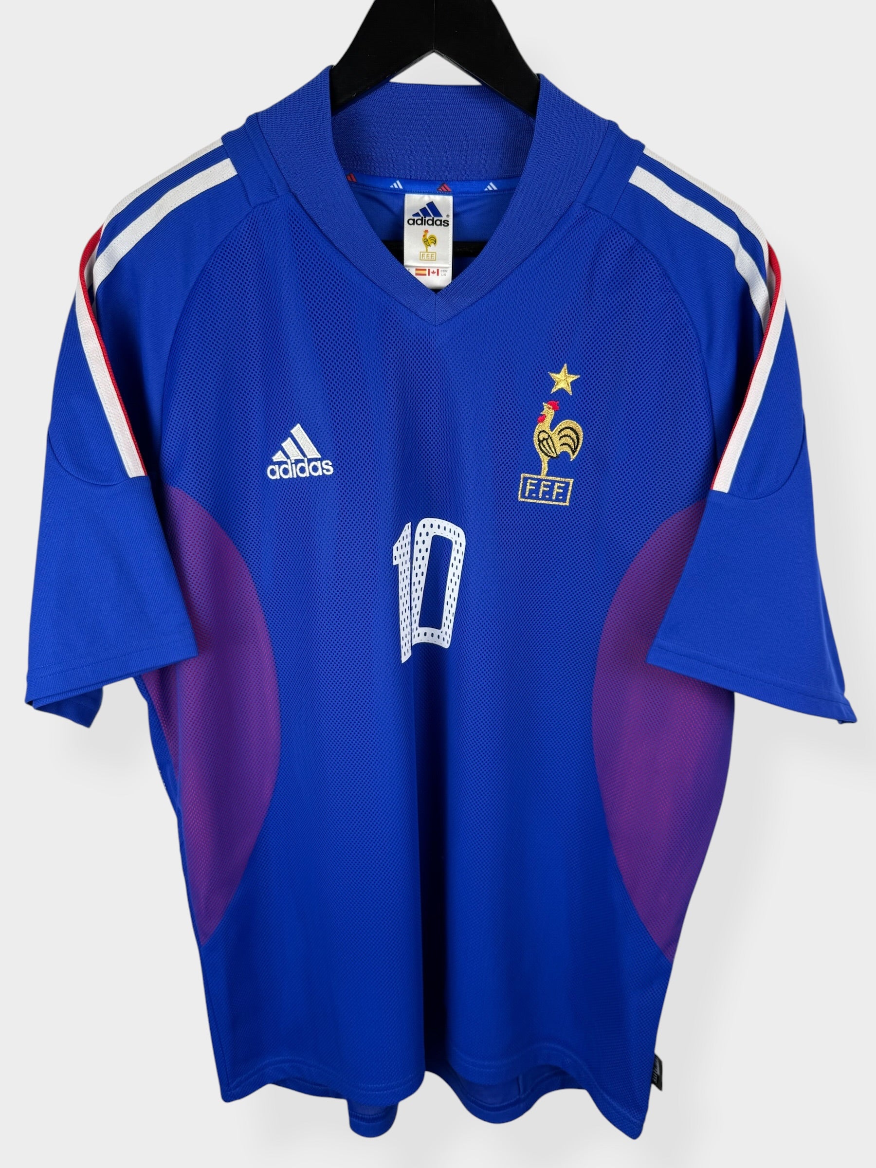 2002-04 FRANCE HOME SHIRT ZIDANE #10 L