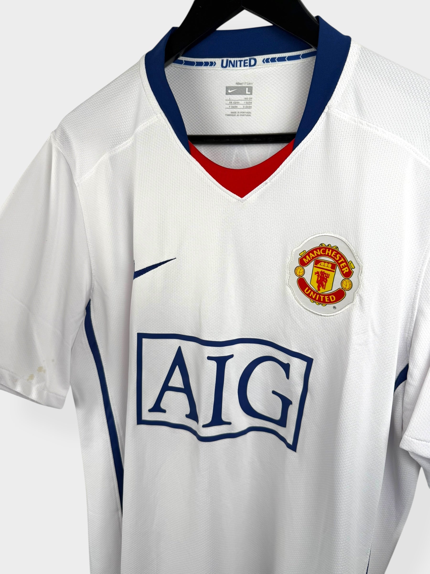 2008-09 MANCHESTER UNITED AWAY SHIRT RONALDO #7 L - Authentic Football Club
