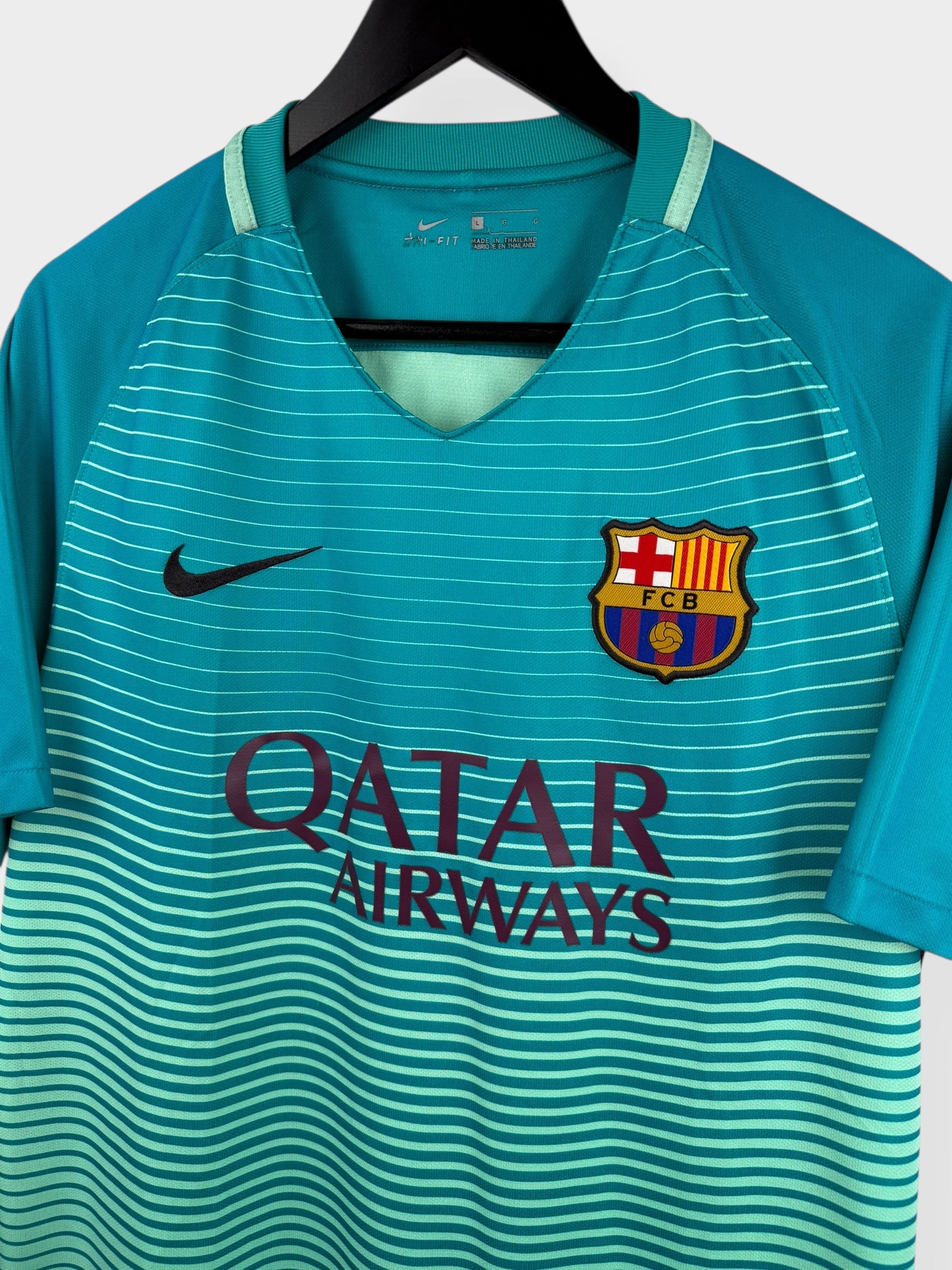 2016-17 BARCELONA DERDE SHIRT SUAREZ #9 L