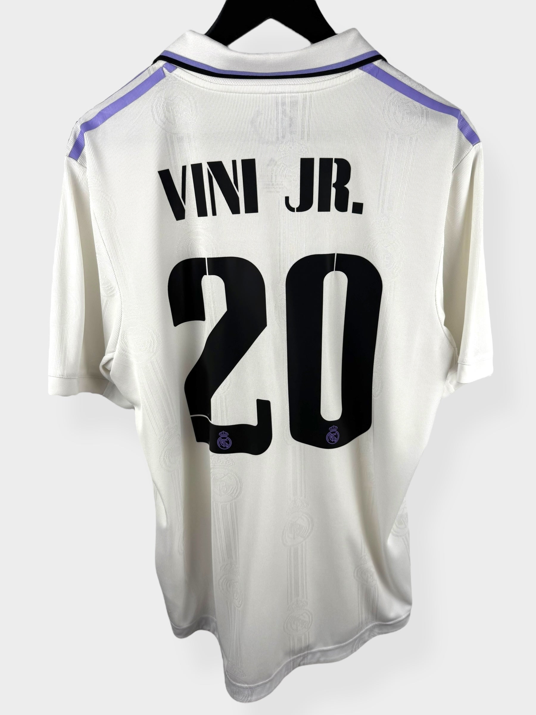 2022-23 REAL MADRID HOME SHIRT PLAYER ISSUE VINI JR. #20 L - Authentic Football Club