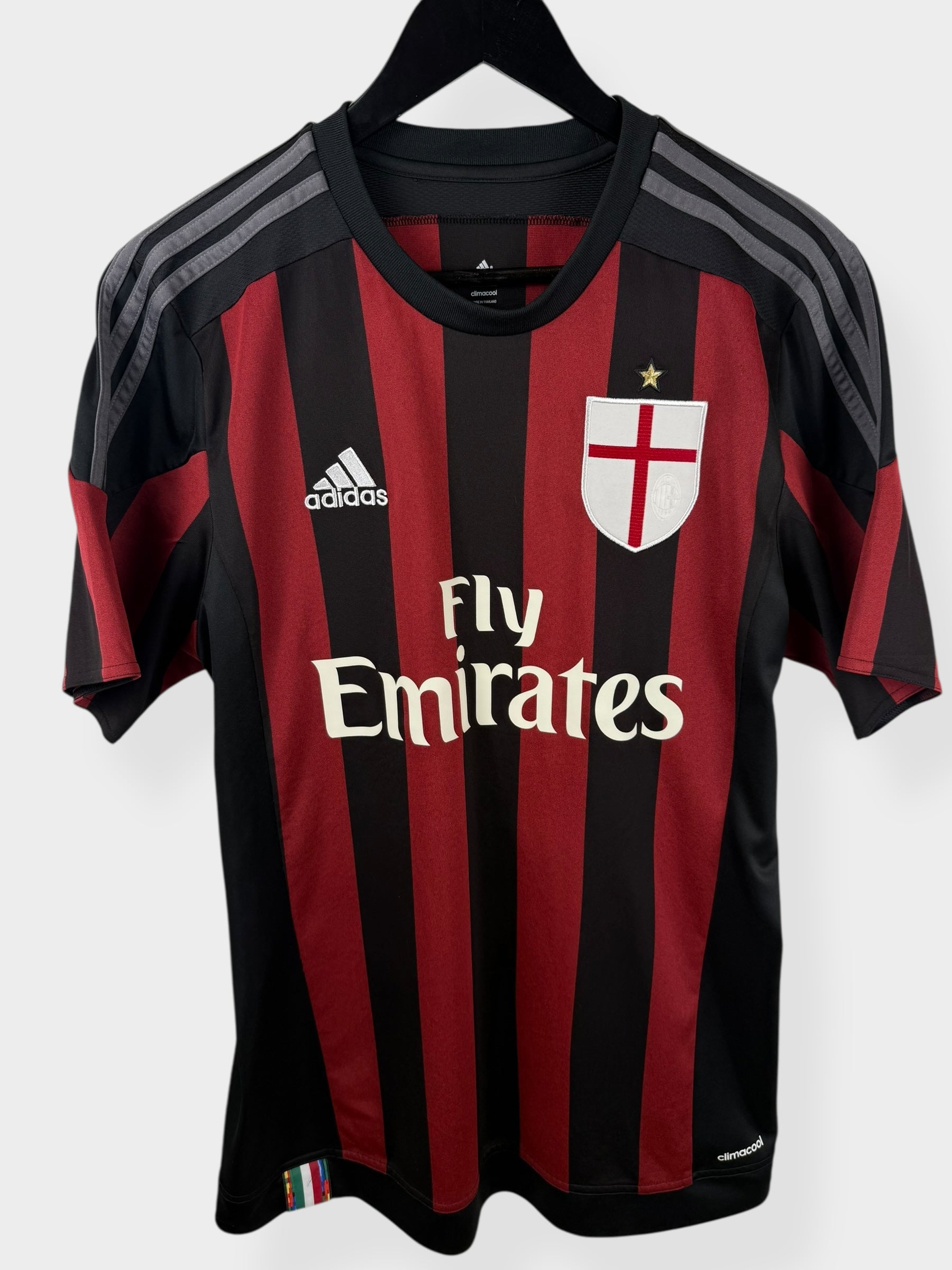 2015-16 AC MILAN HOME SHIRT BALOTELLI #45 M - Authentic Football Club
