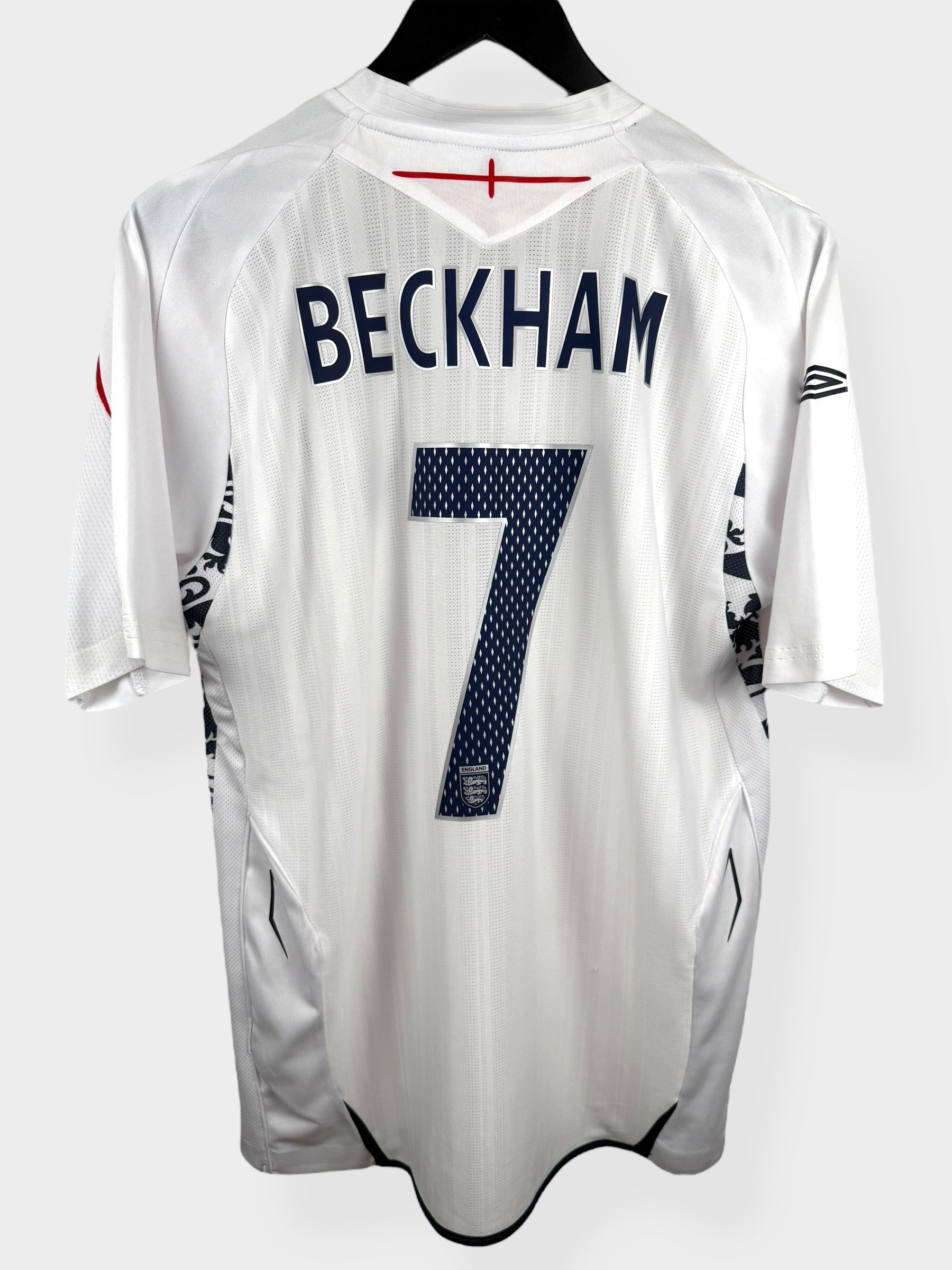 2007-09 ENGLAND HOME SHIRT BECKHAM #7 M