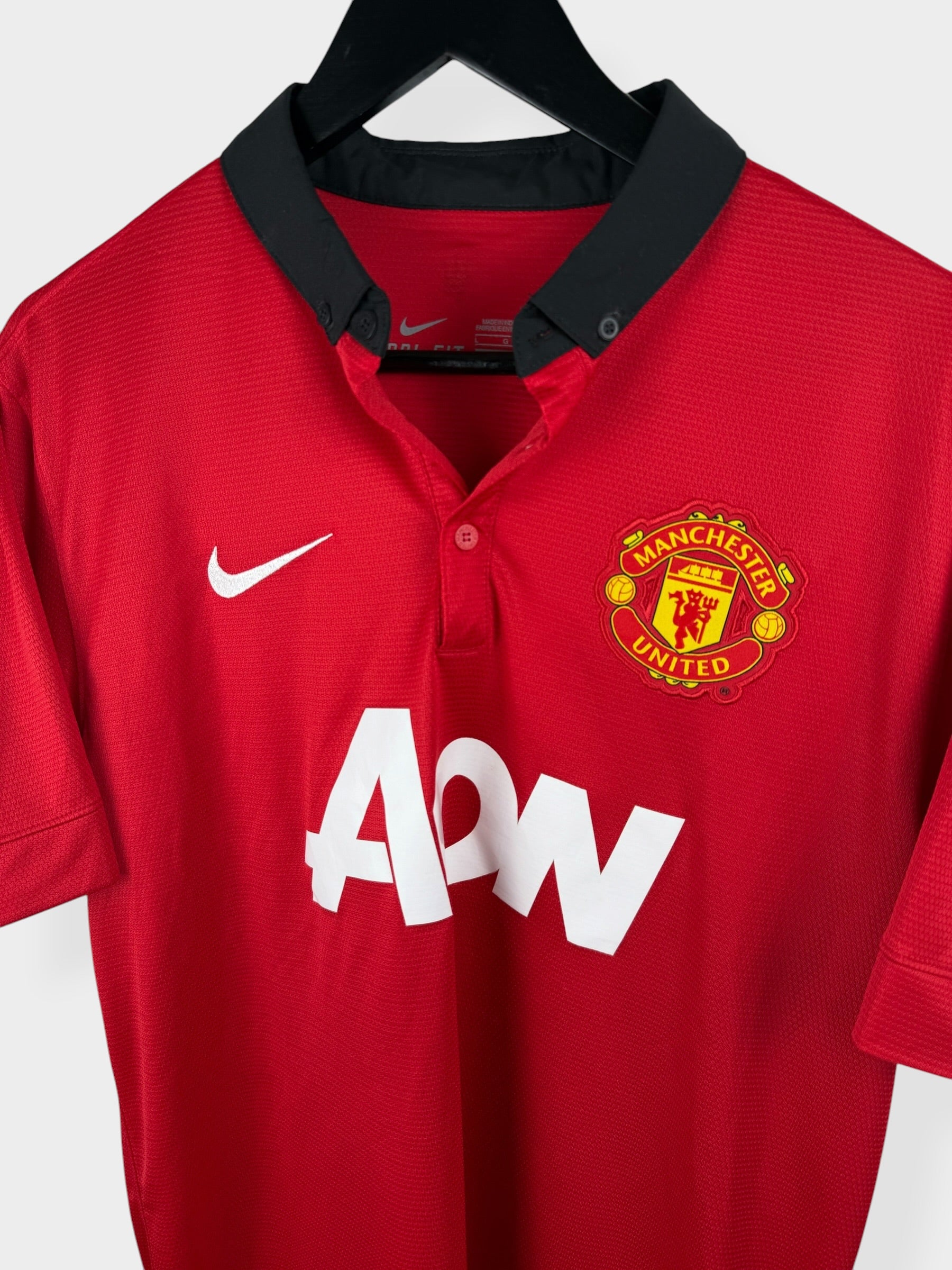 2013-14 MANCHESTER UNITED HOME SHIRT CARRICK #16 L